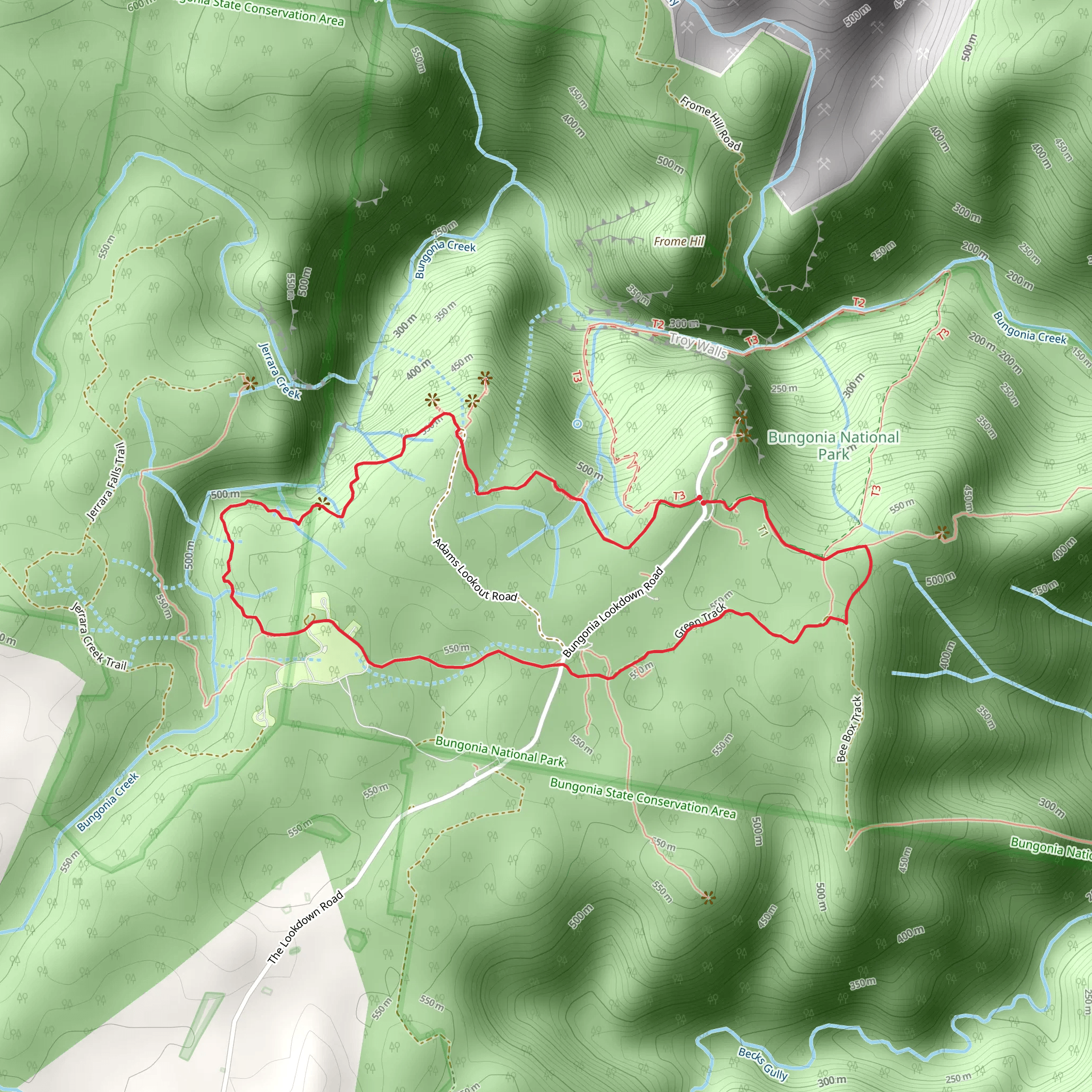 Green Track mobile static map