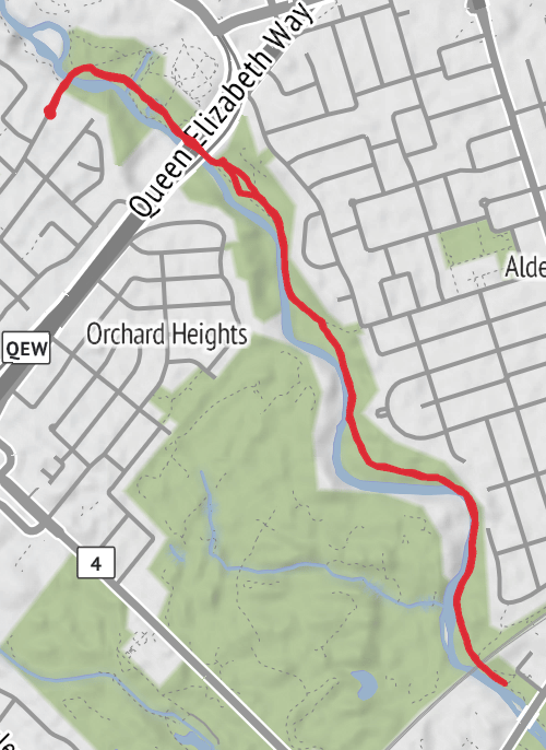 Hike on Etobicoke Creek Beach Hike mobile static map