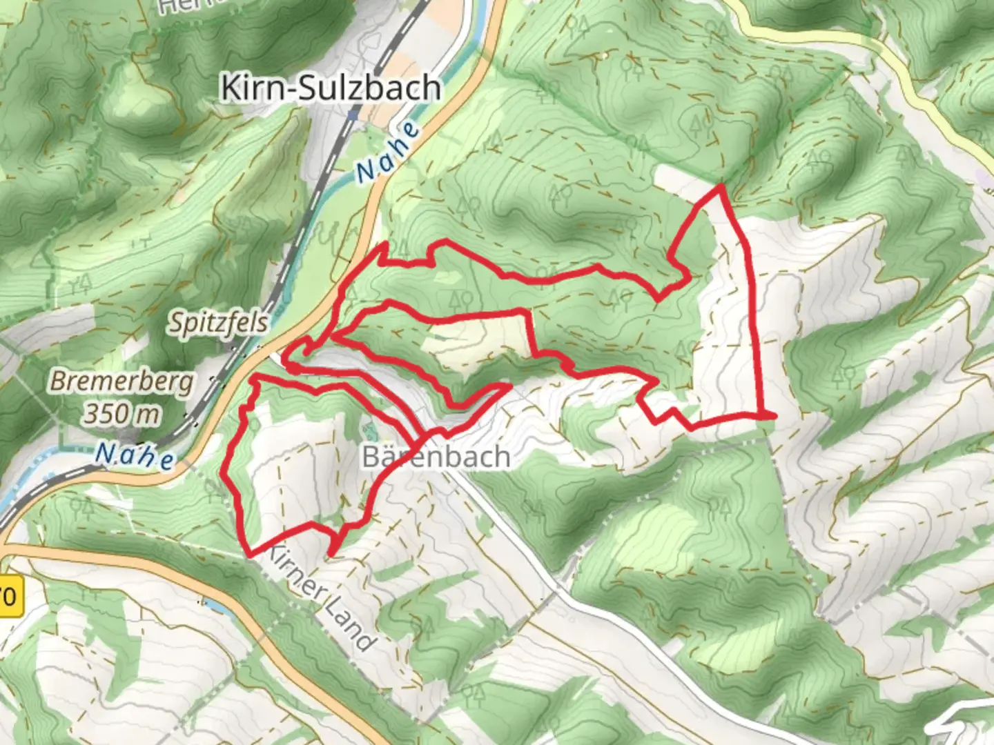 An image depicting the trail Naumburg and Donnersbergblick Loop and its surrounding area.