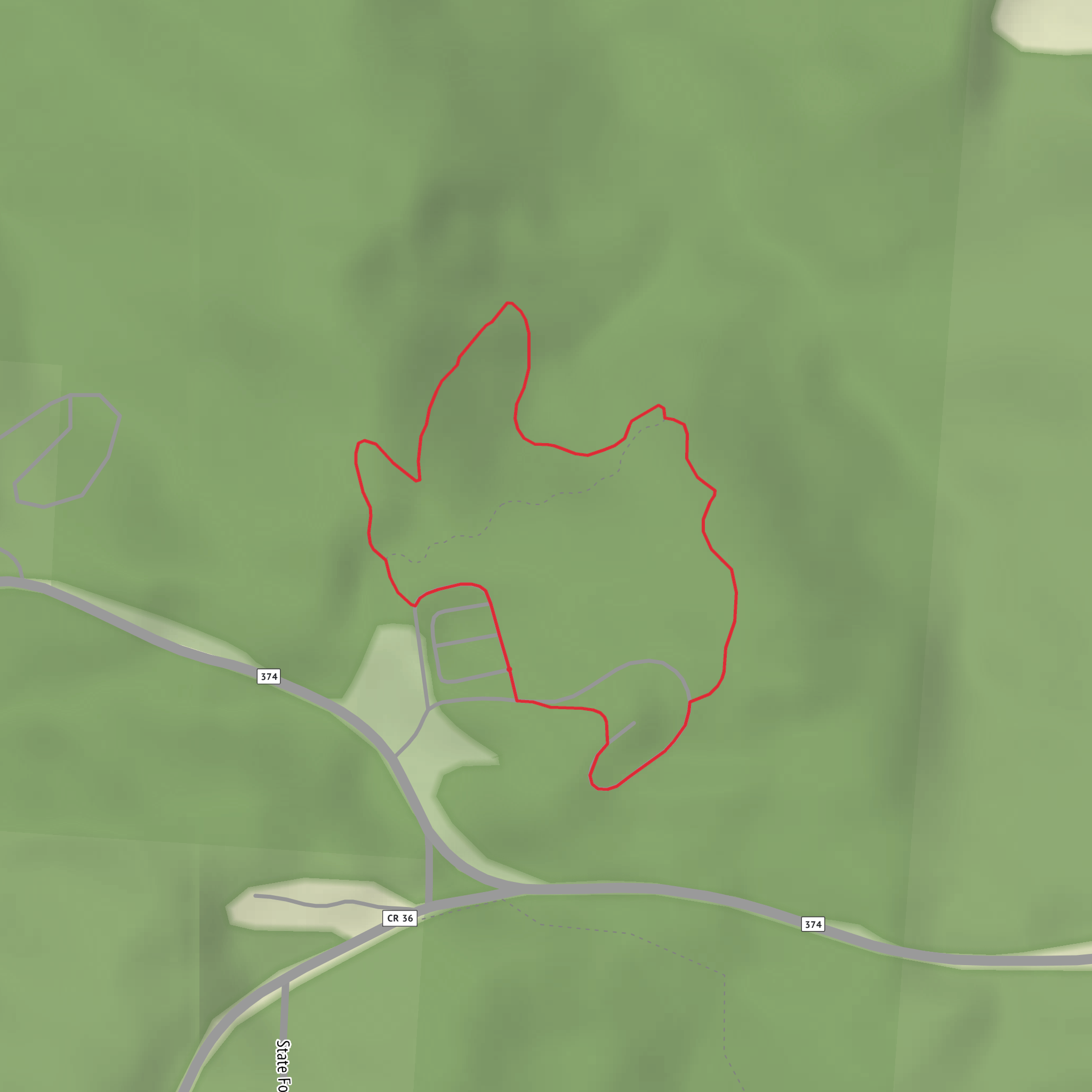 Rock House Gorge Loop Trail mobile static map