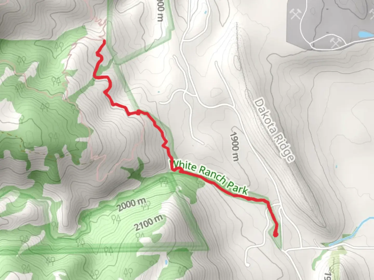 An image depicting the trail Belcher Hill Trail Out and Back and its surrounding area.