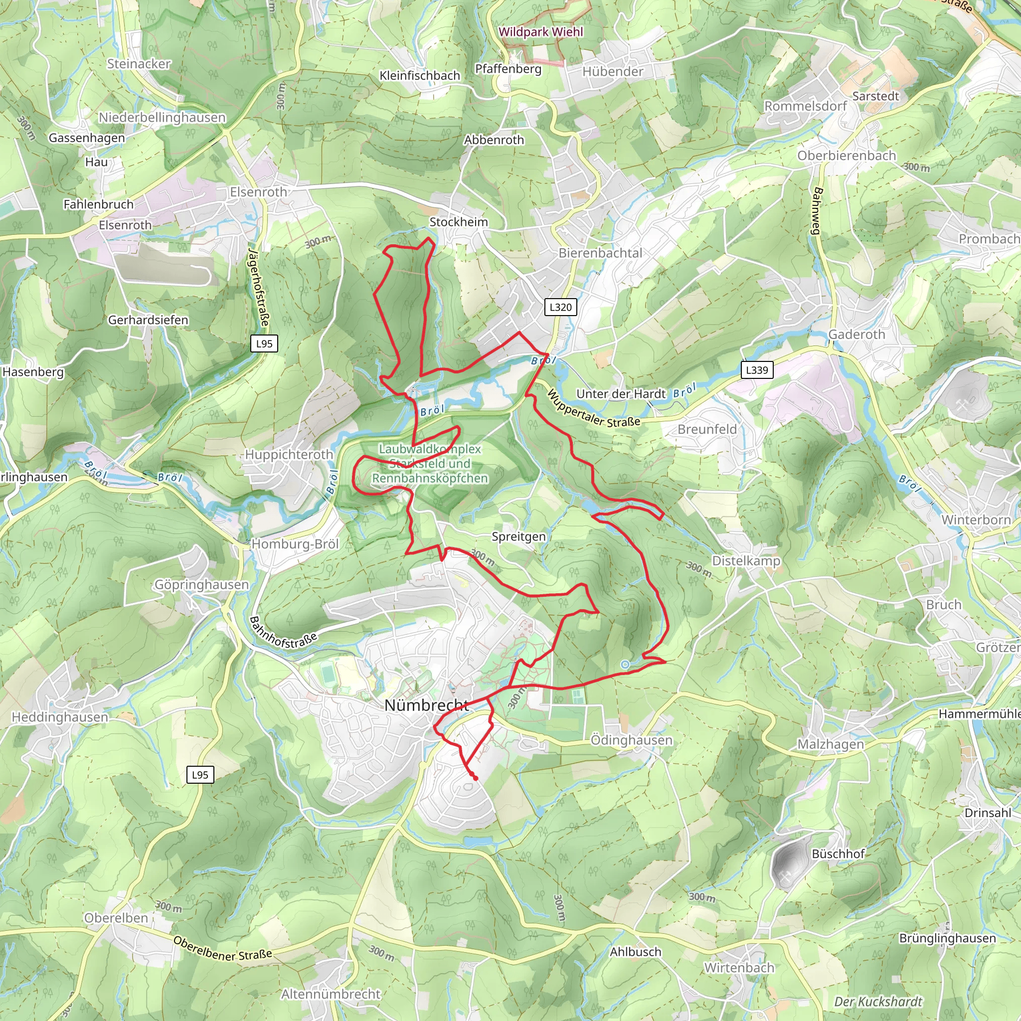 Hexenweiher via Rundweg Schlossblicke Turmroute and Klangpfad mobile static map