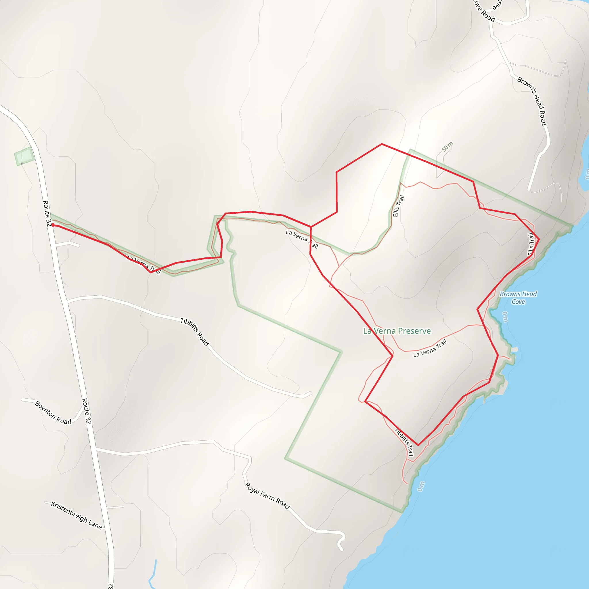 Browns Head Cove Loop Trail mobile static map