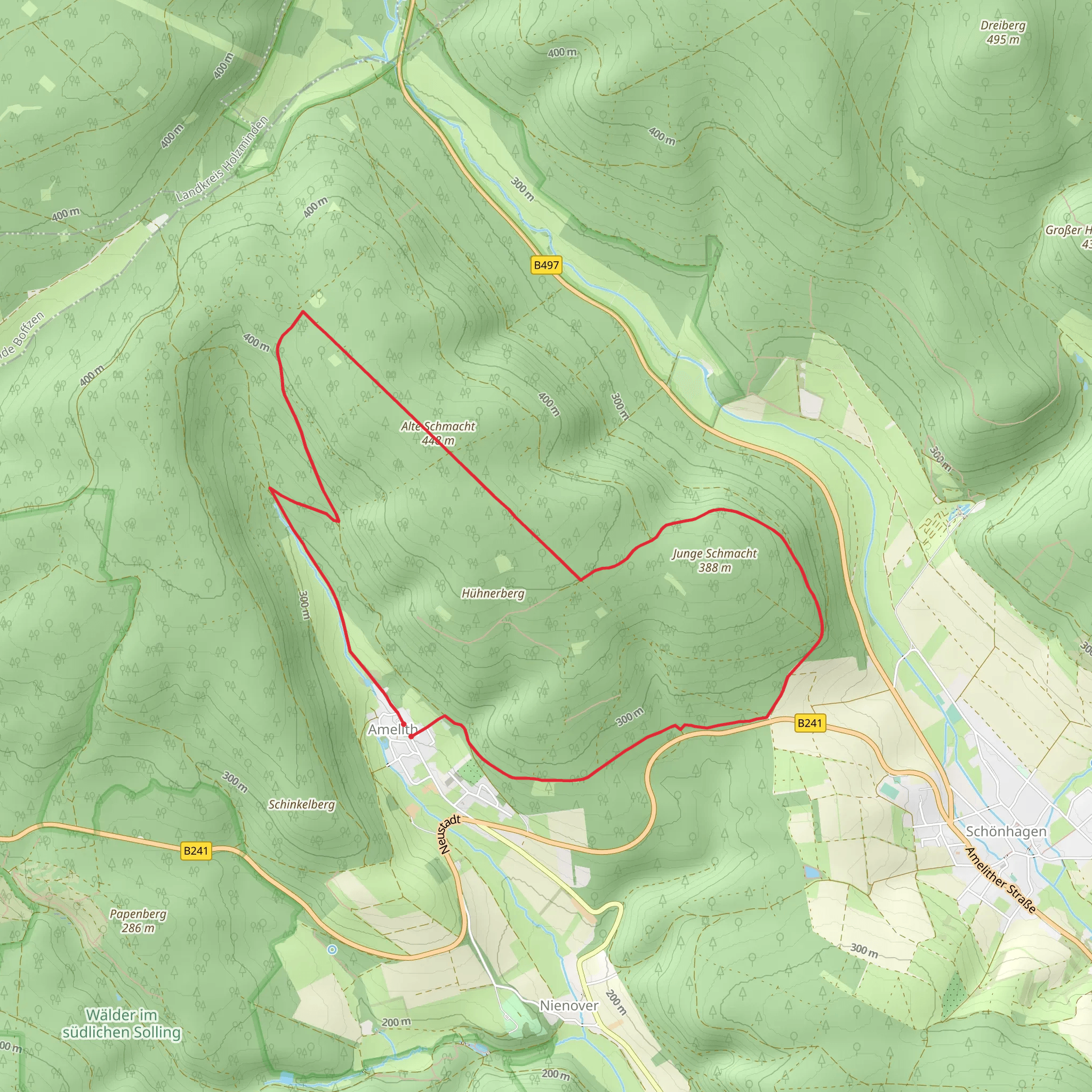Alte Schmacht and Junge Schmacht Loop mobile static map