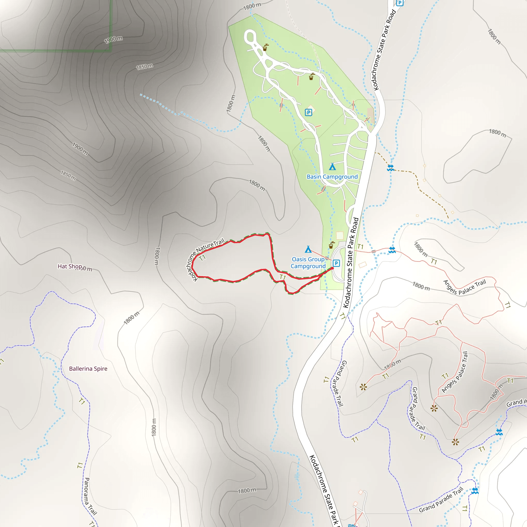 Kodachrome Nature Loop Trail mobile static map