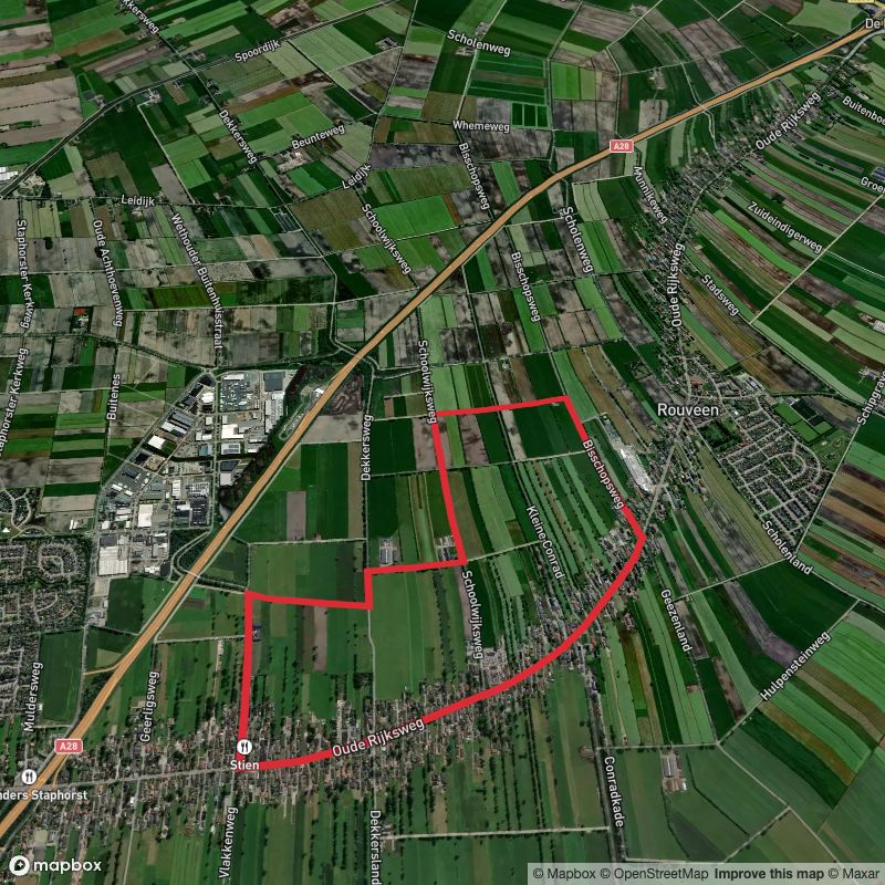 Schoolwijks Weg and Oude Rijks Weg Route Loop