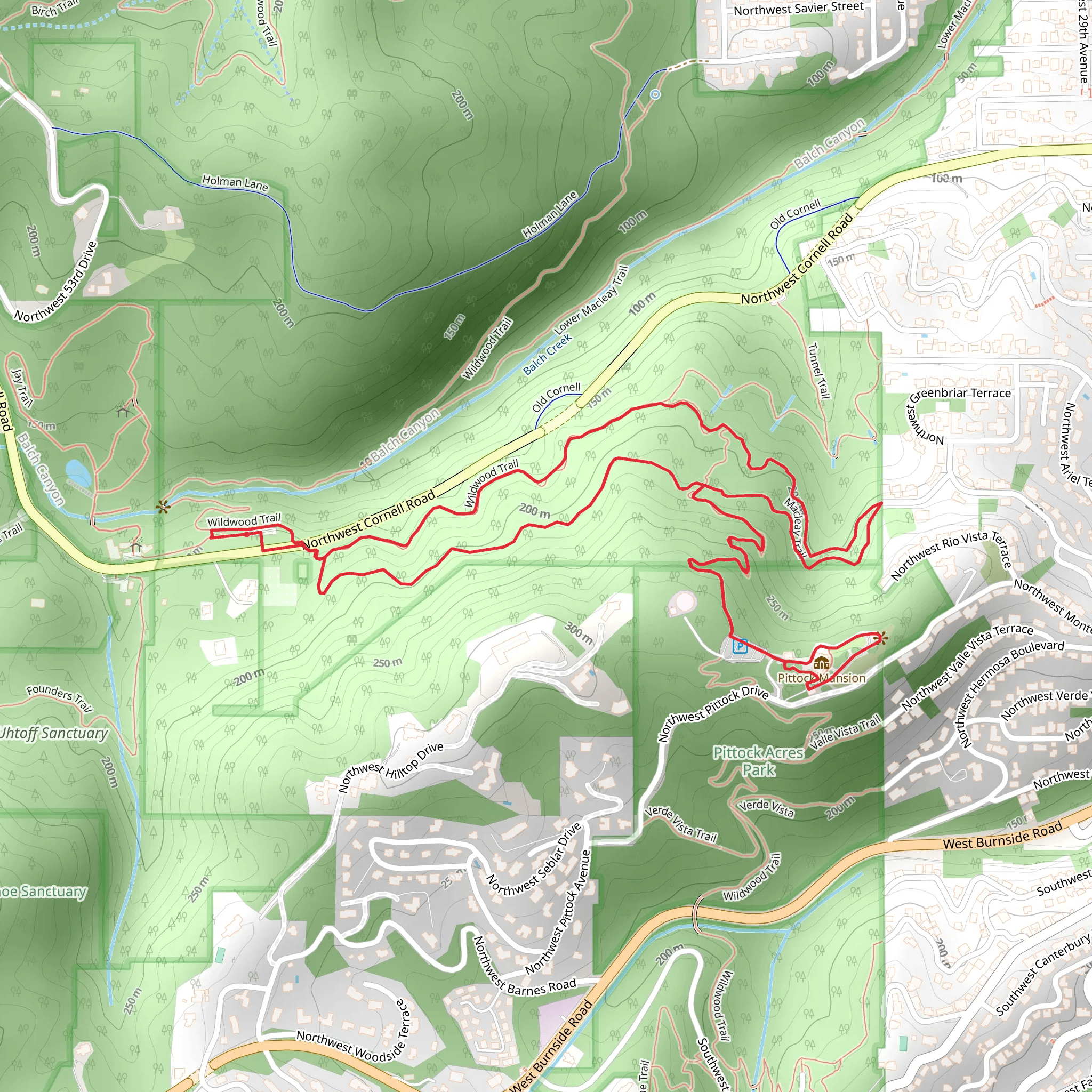 Macleay - Upper Macleay - Wildwood Loop Trail mobile static map