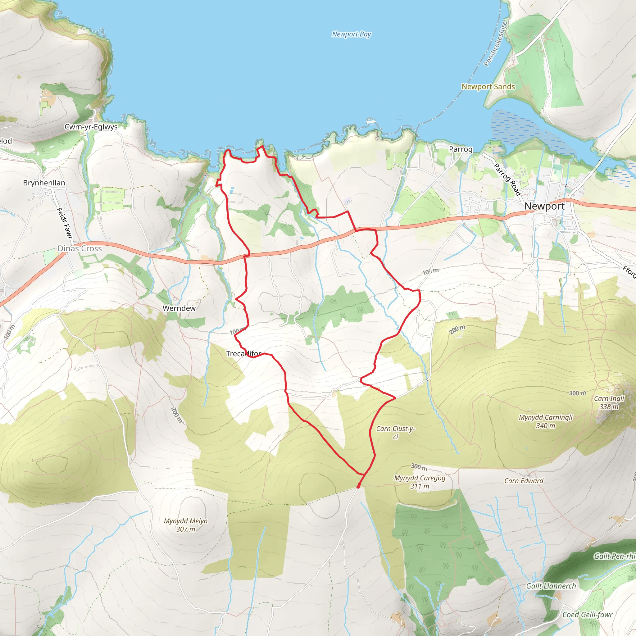 Bedd Morris - Aberfforest mobile static map
