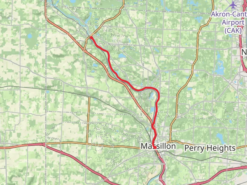 Canal Towpath Trail from Canal Fulton