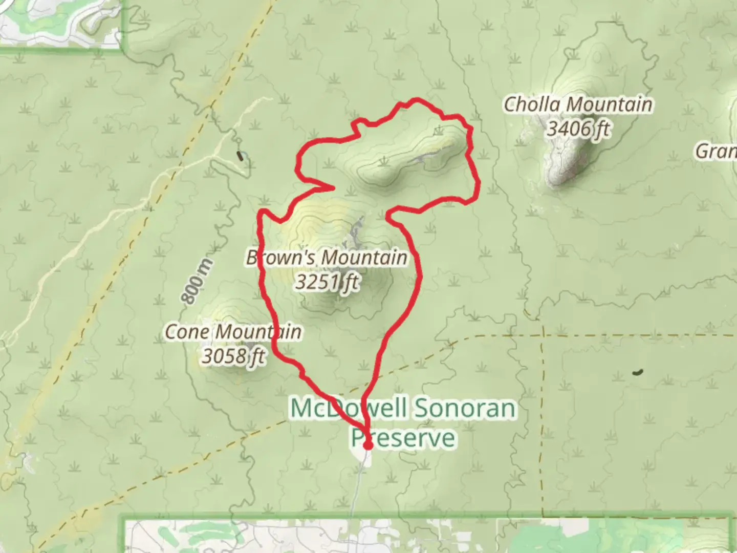 An image depicting the trail Brown's Ranch and Corral Loop Trail and its surrounding area.