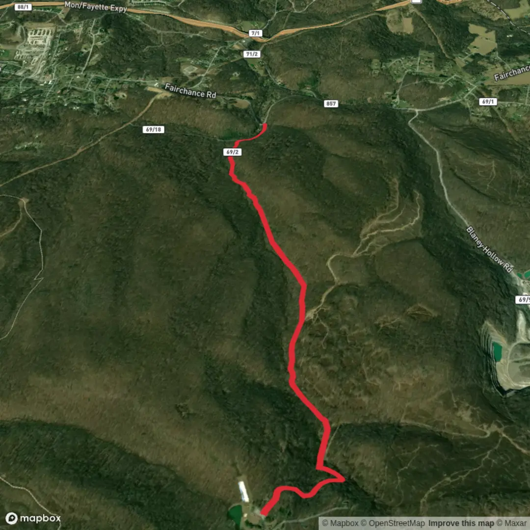 An image depicting the trail Darnell Hollow Road Trail and its surrounding area.
