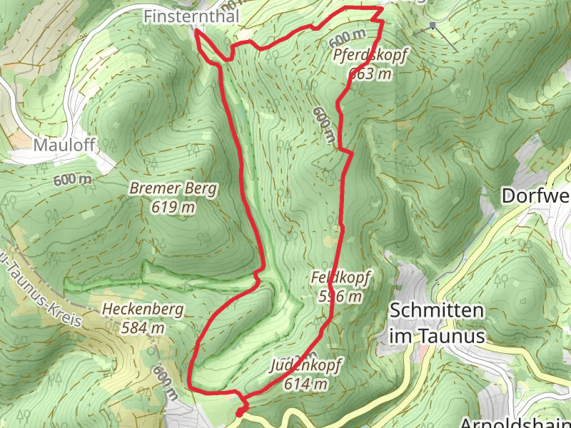 Aussichtsturm Pferdskopf via Finsternthalerweg and Kampweg