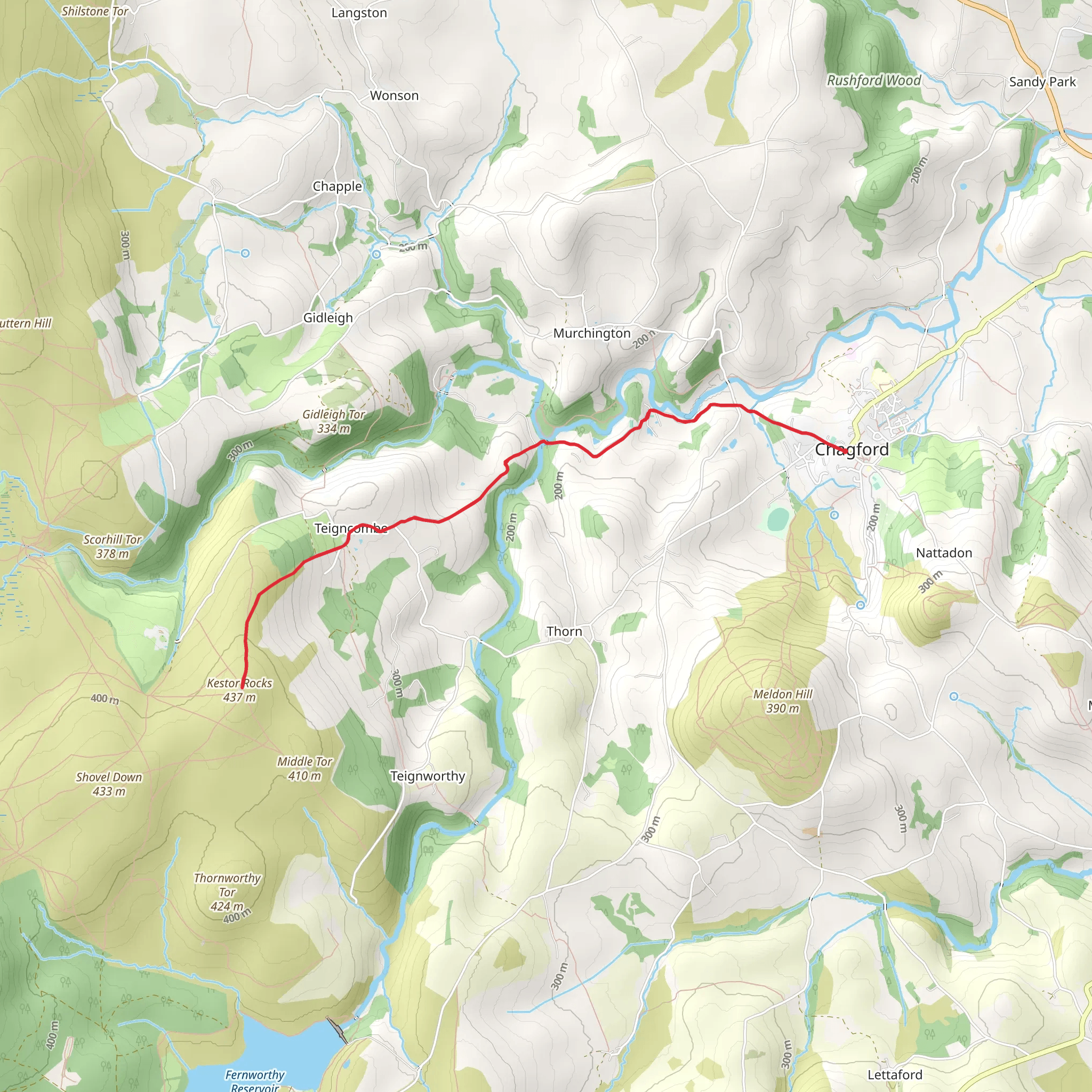 Kestor Rocks Walk mobile static map