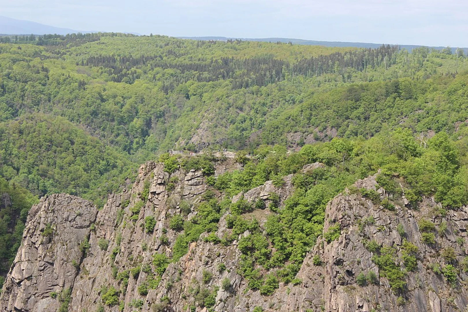 An image depicting the trail Rosstrappe and Aussichtsplattform Walk via Brunhildenstieg and its surrounding area.