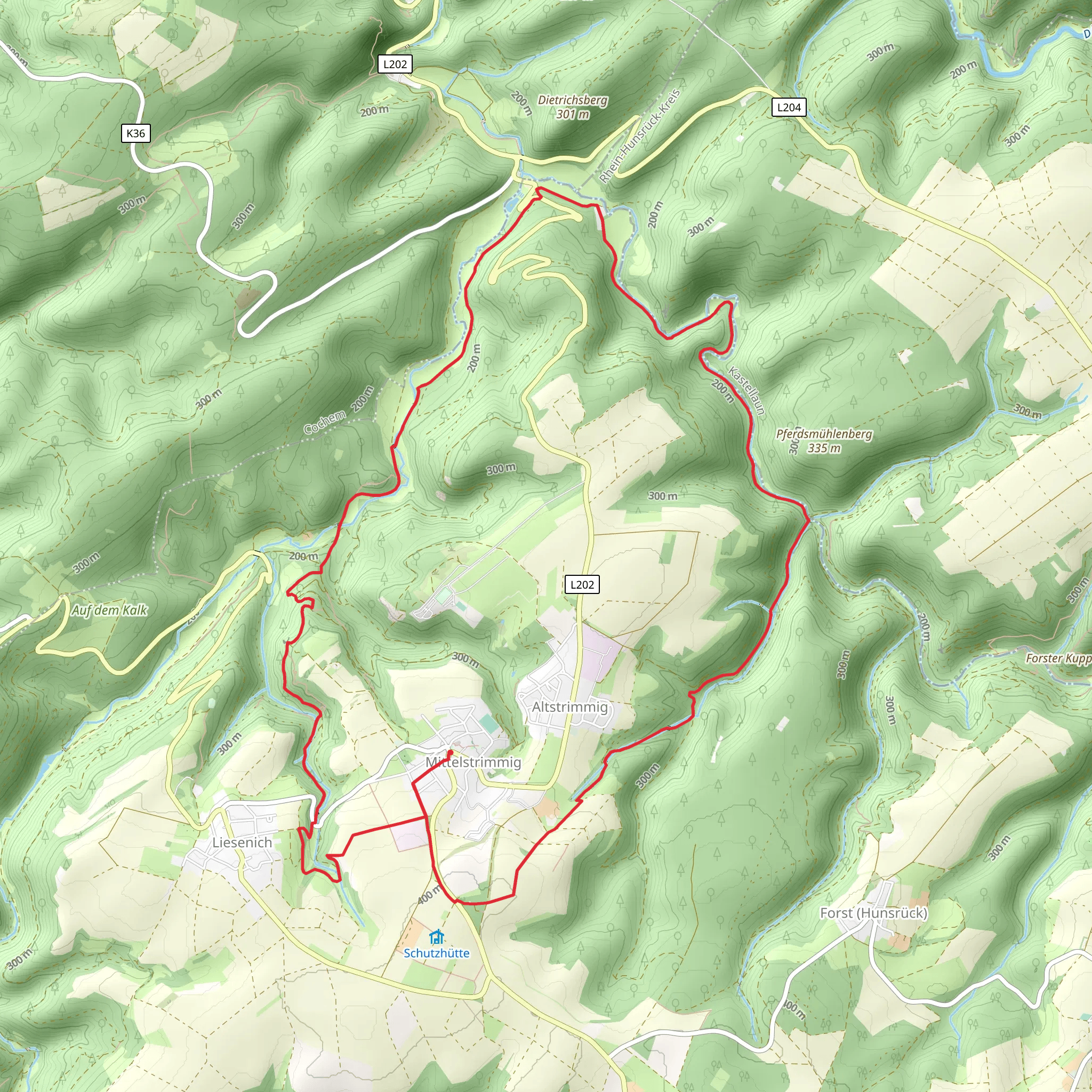 Grosse Kanzel via Talrandweg and Klettersteig Schinnkaul mobile static map