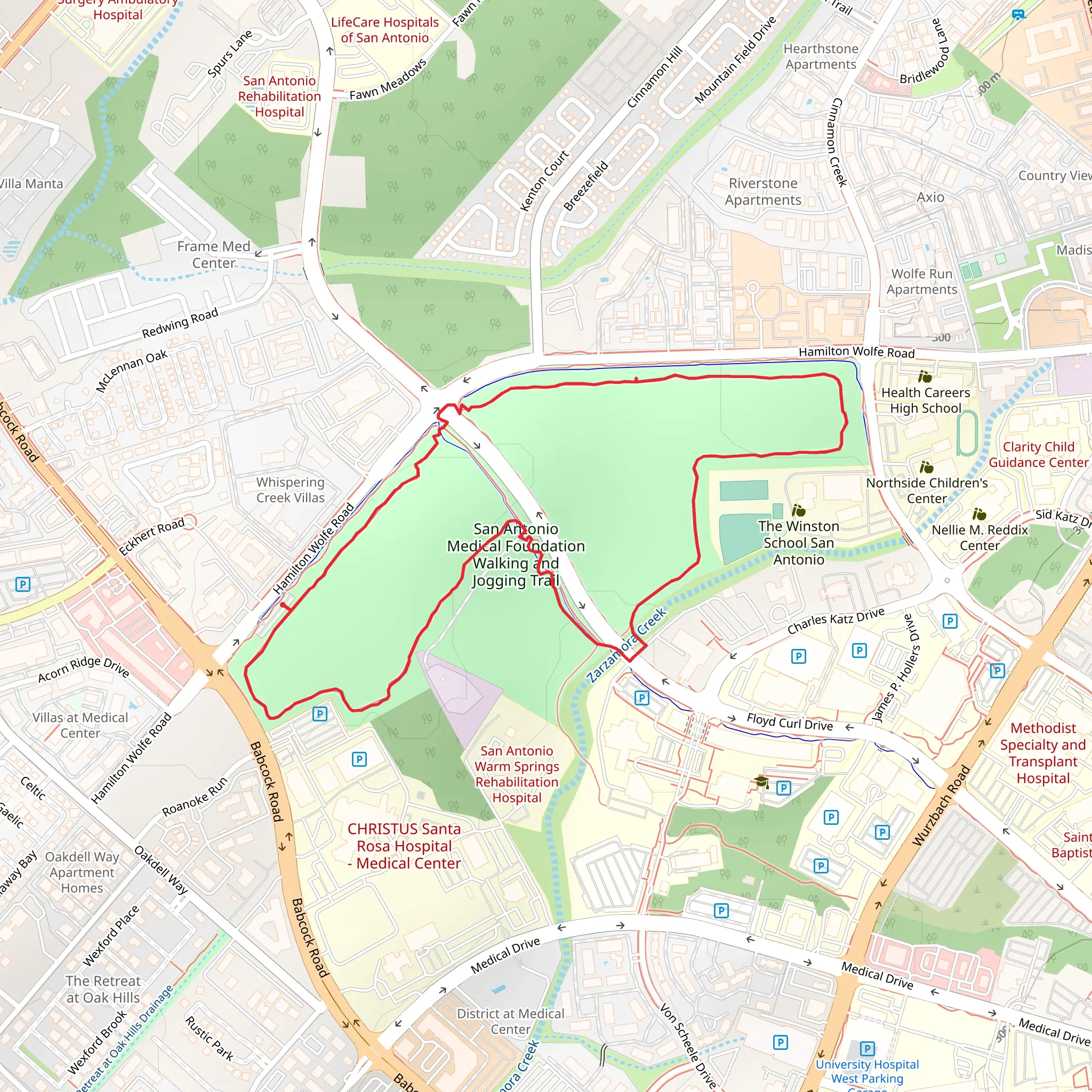 Athletic Fields Loop mobile static map