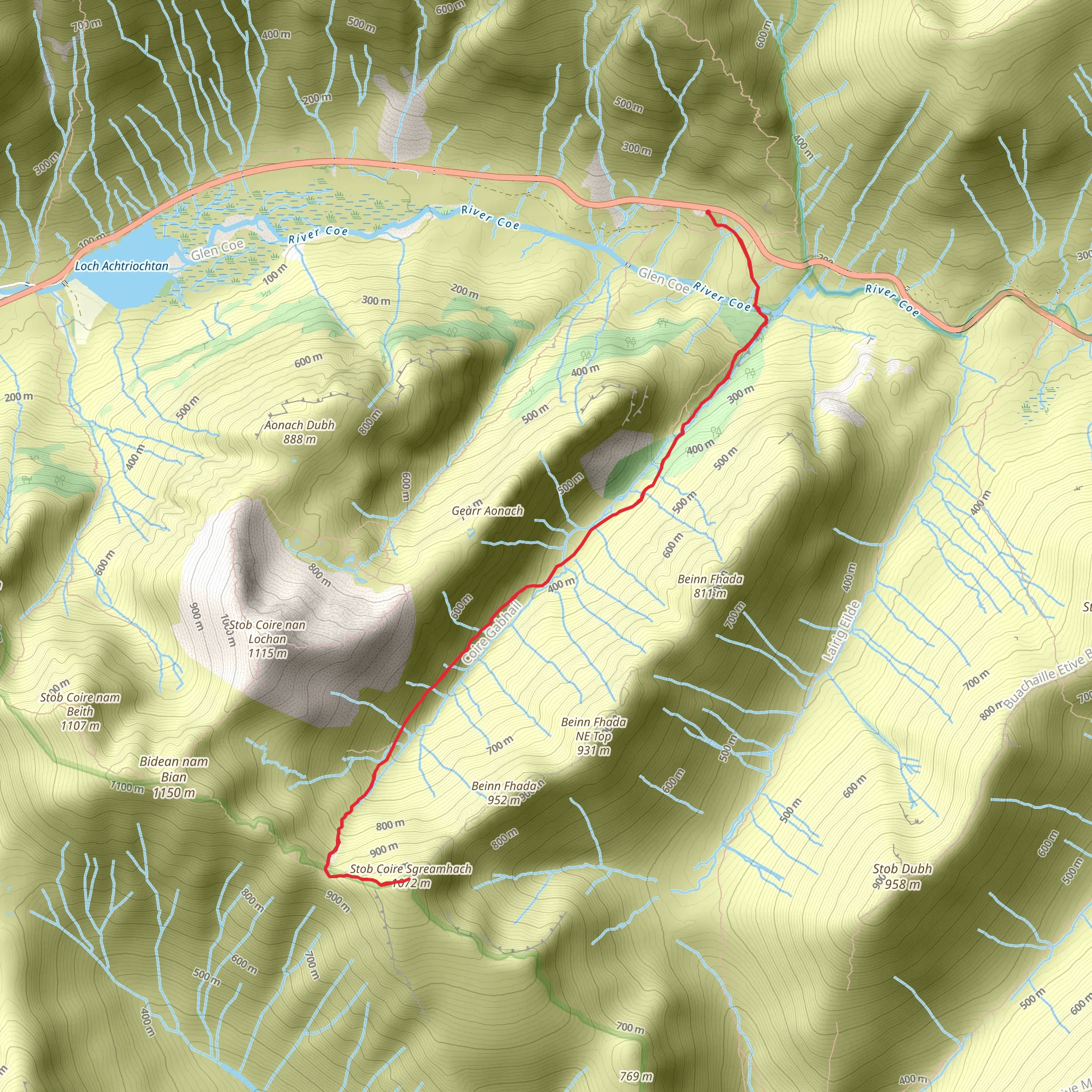 Stob Coire Sgreamhach mobile static map