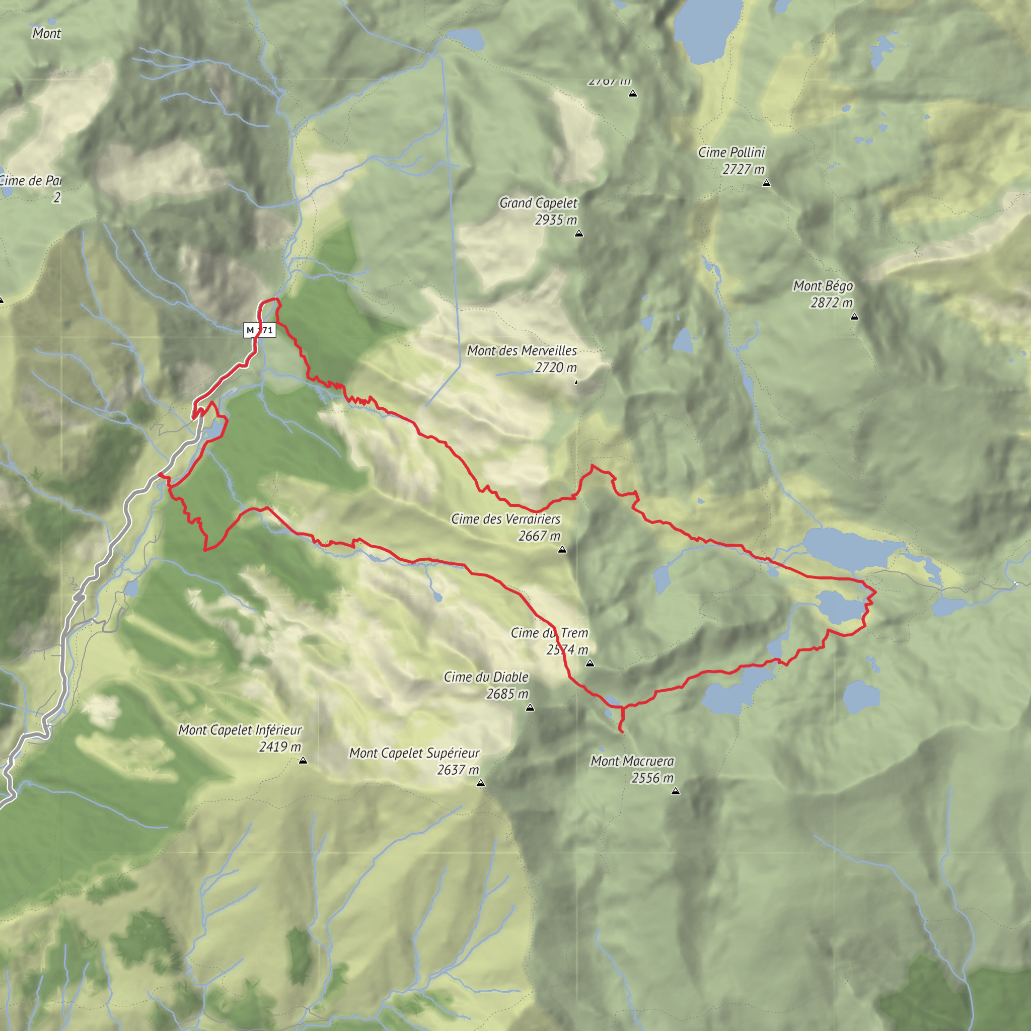 Randonnée refuge merveille boucle mobile static map