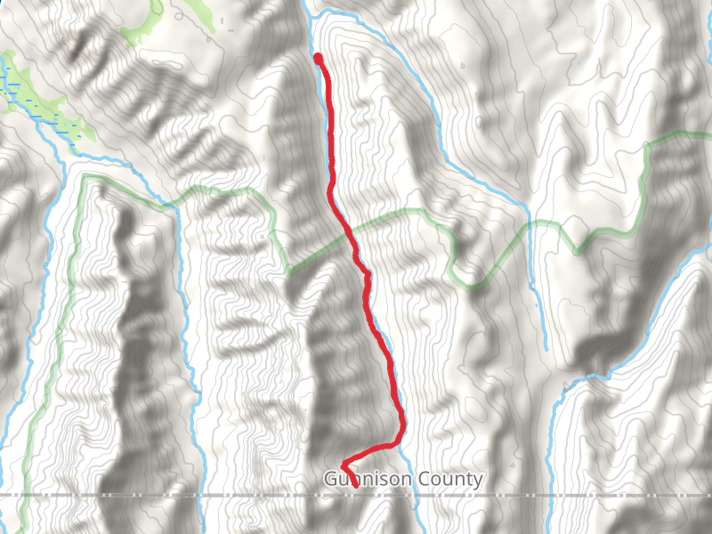 Sheep Mountain Trail via Little Cimarron Trail mobile static map