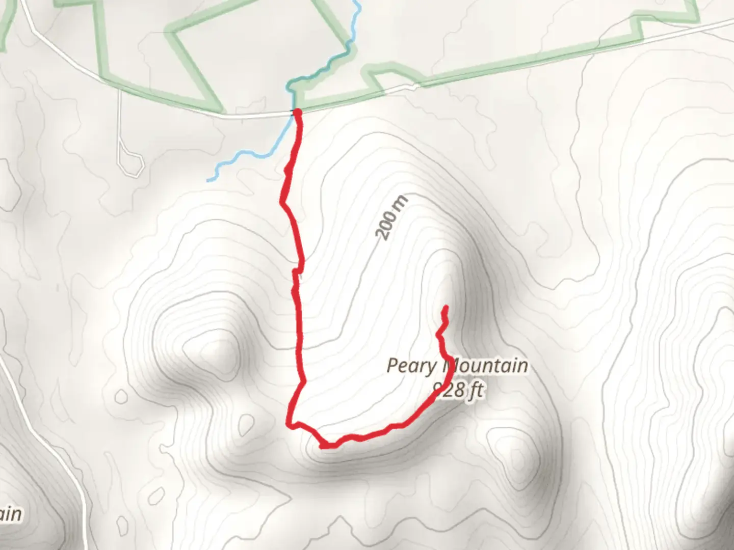 An image depicting the trail Peary Mountain Trail and its surrounding area.