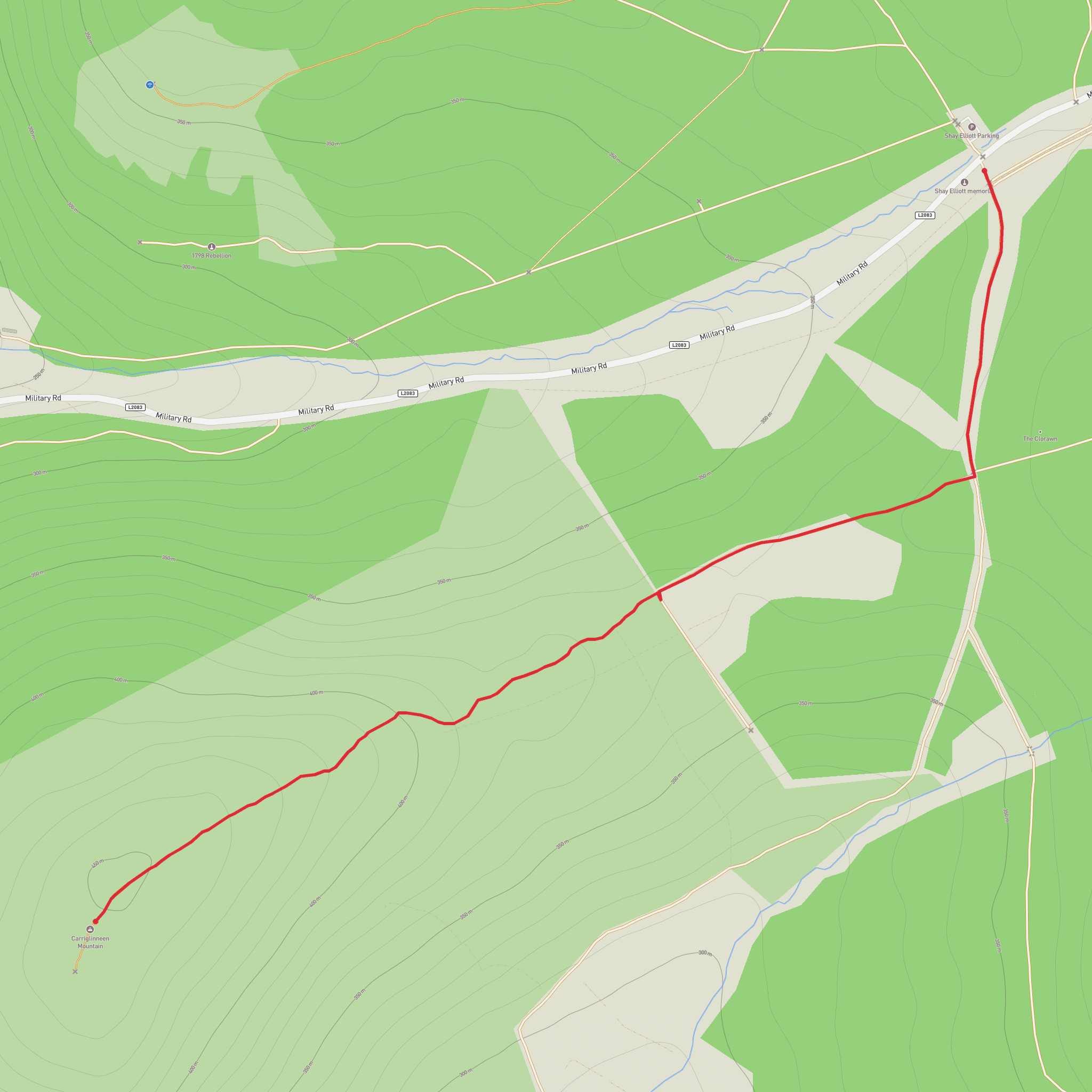 Sliabh Charraig Linnin mobile static map