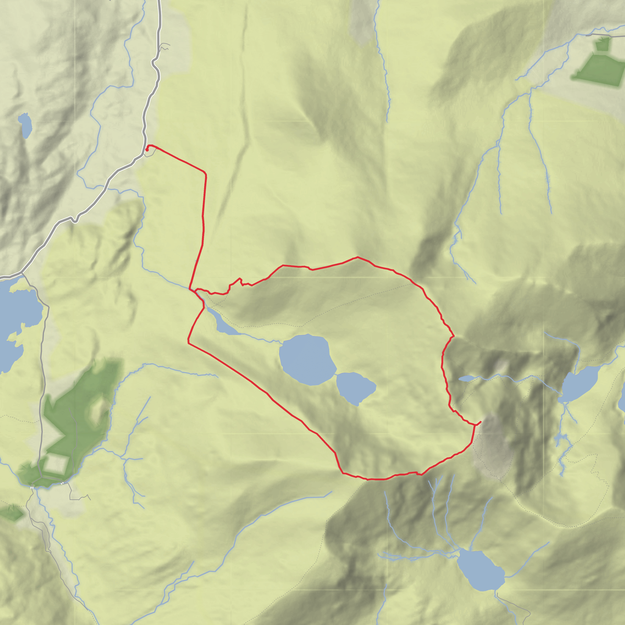 Carrauntoohil via Coomloughra Horseshoe mobile static map
