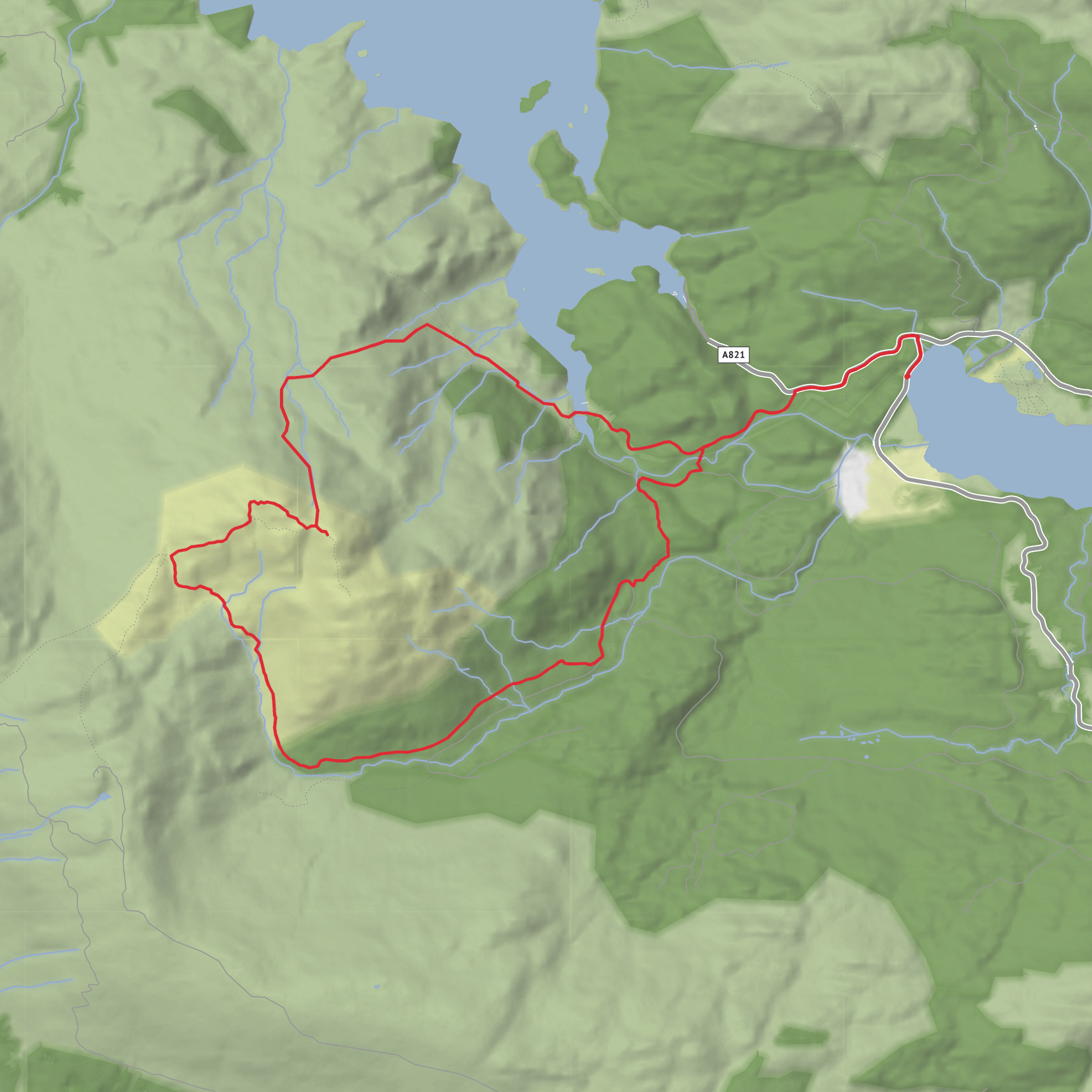 Creag a' Chaisteil, Ben Venue and Otter Island Loop mobile static map