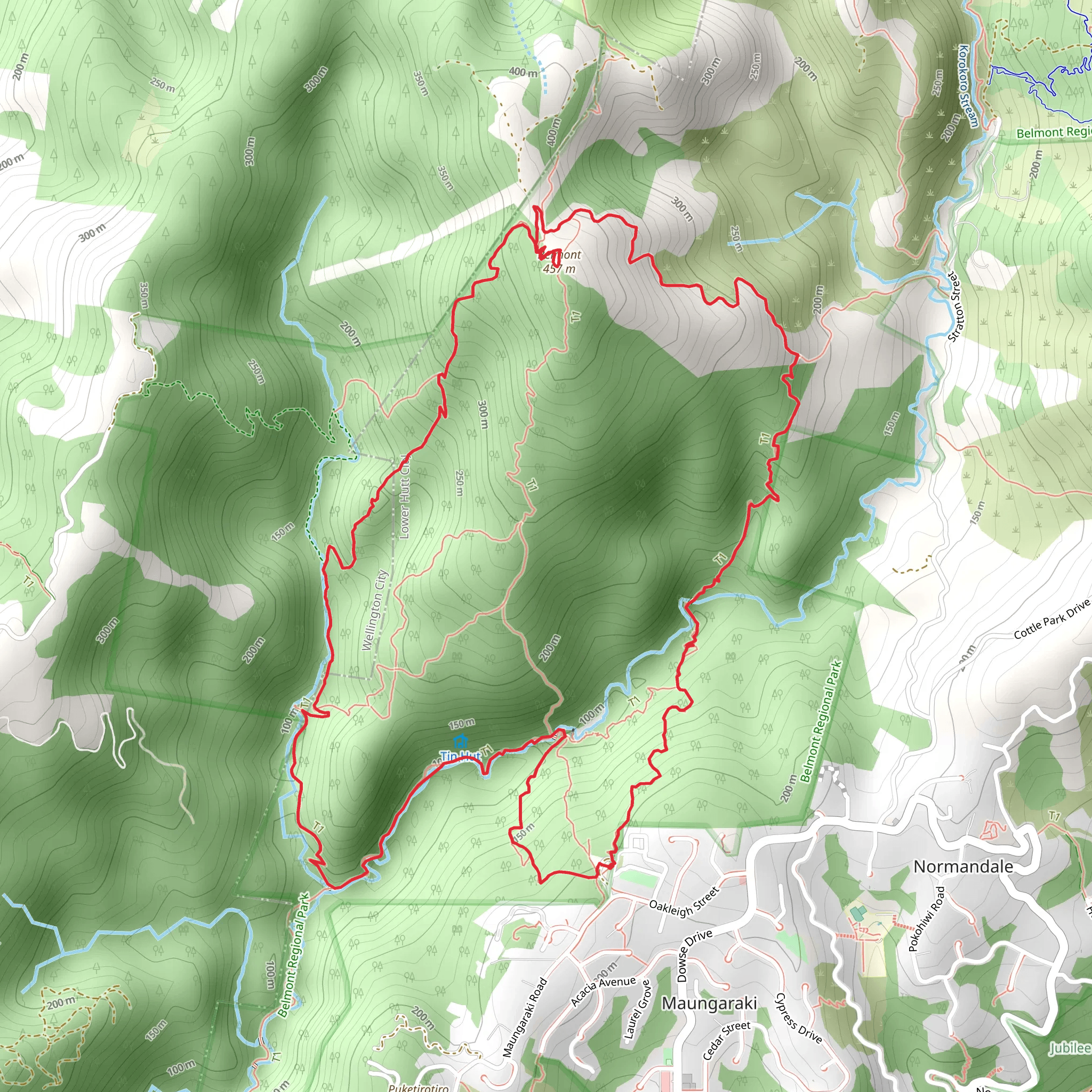 Belmont Trig via The Bridleway mobile static map