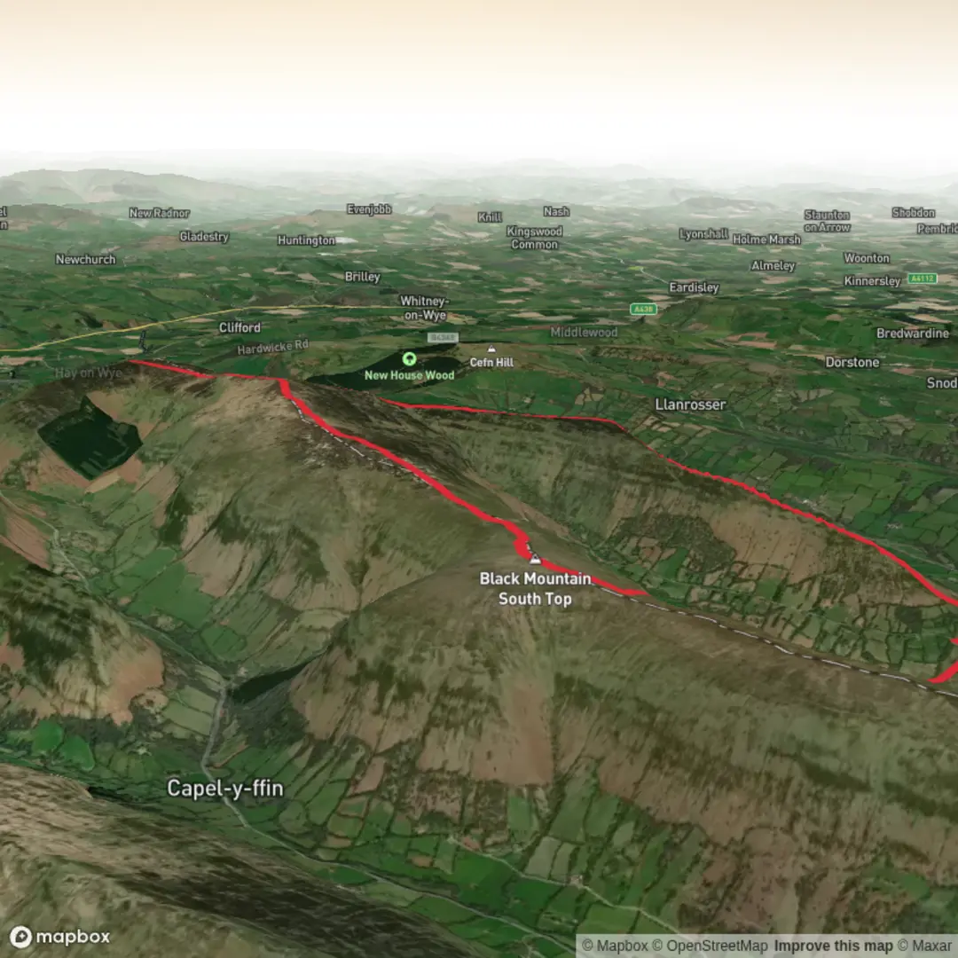 An image depicting the trail Black Hill and Hay Bluff via Cat’s Back and its surrounding area.