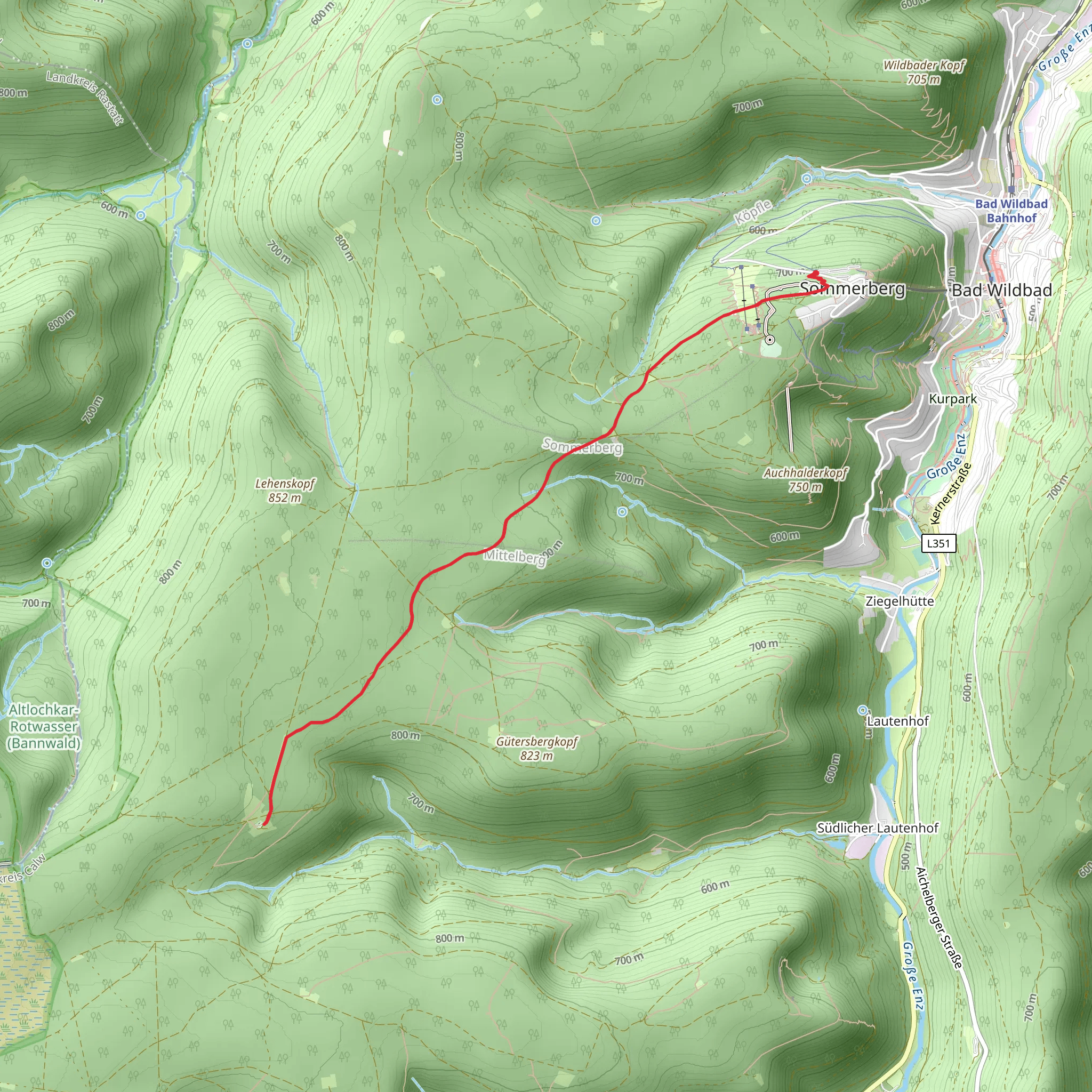 Gruenhuette via Emmaweg and Alter Gruenhuettenweg mobile static map