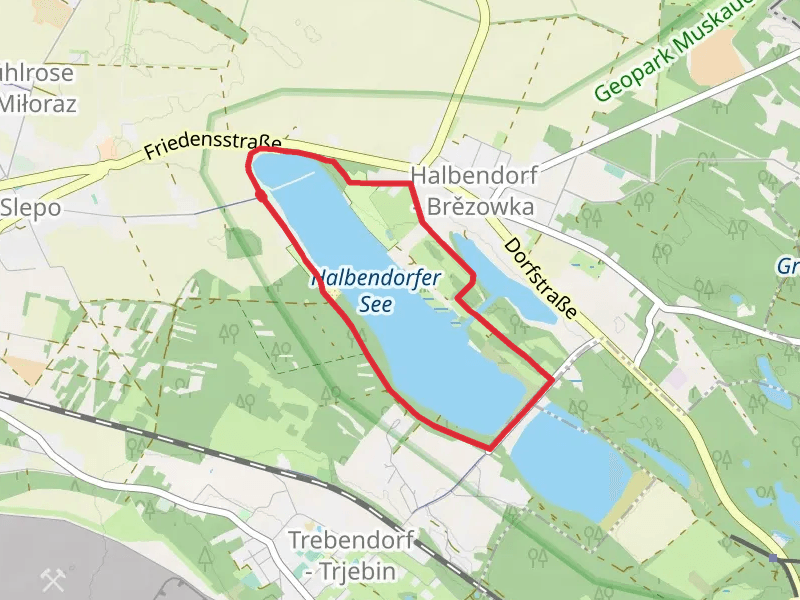 Halbendorfer See via Rund um Weißwasser