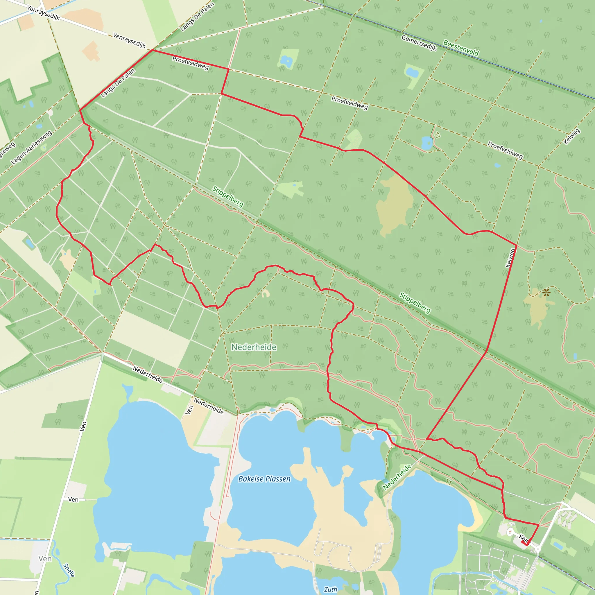 Bakelse Plassen and Hertogenpad mobile static map