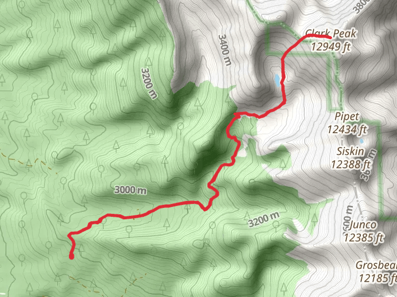 Clark Peak and Jewel Lake via Ruby Jewel Road