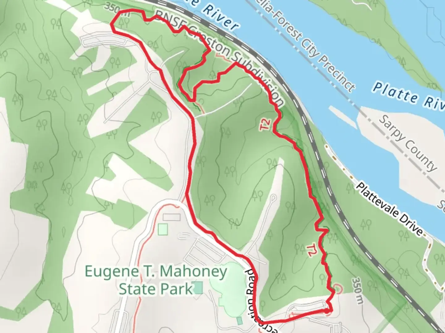 An image depicting the trail Platte River Loop Walk and its surrounding area.