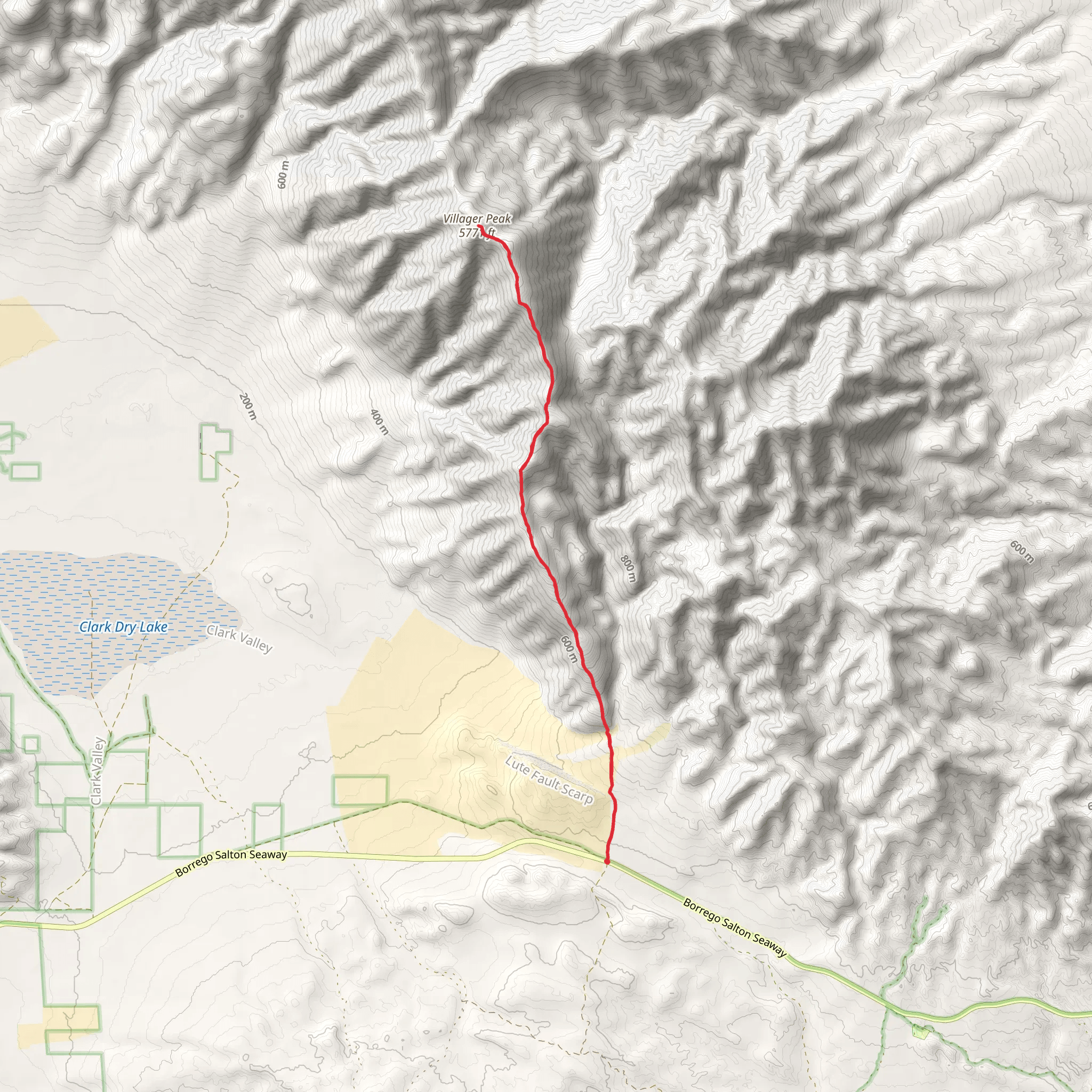 Villager Peak Trail mobile static map