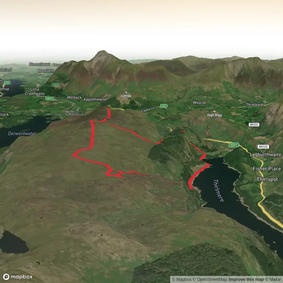 An image depicting the trail HighSeat Fells and its surrounding area.