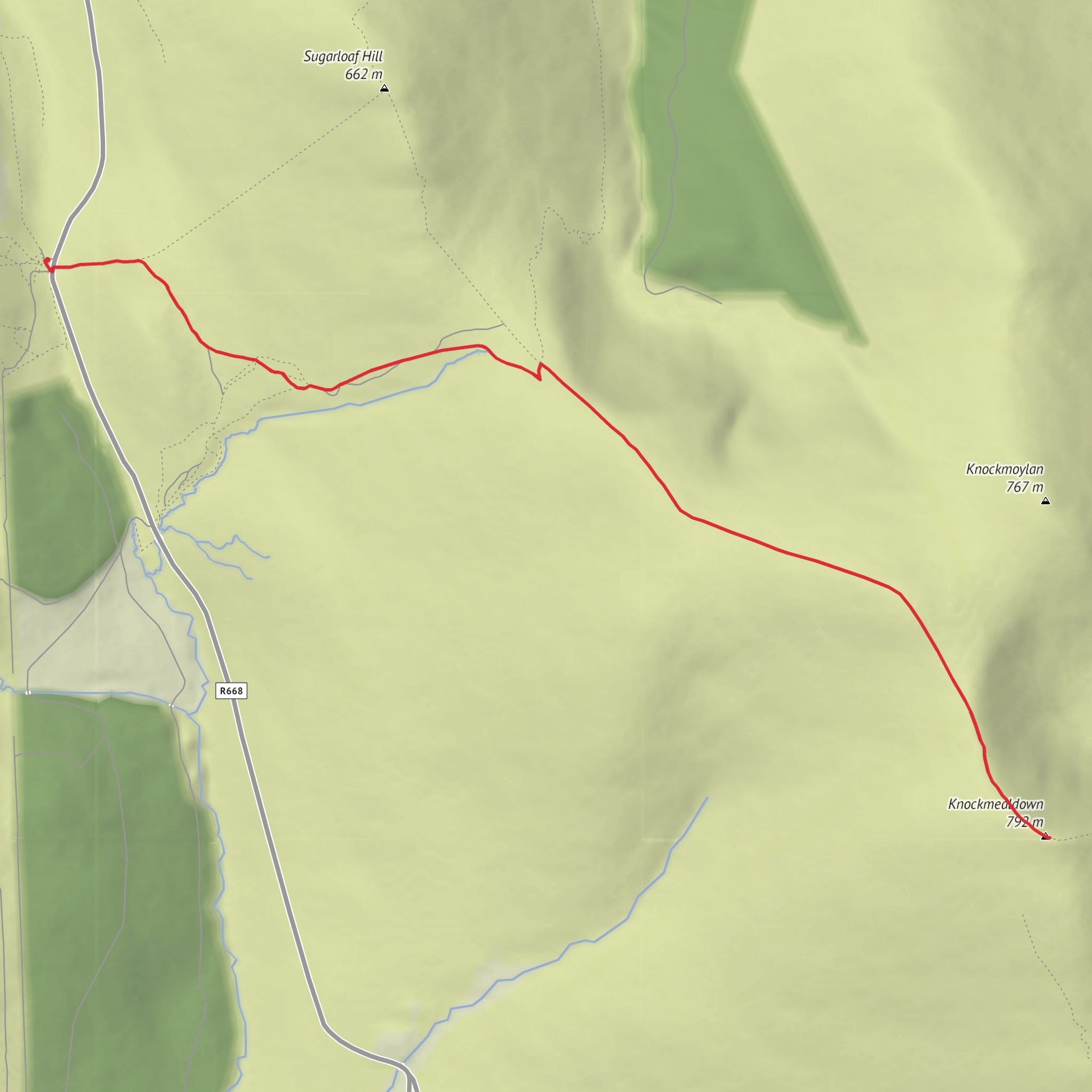 The Vee - Knockmealdown mobile static map