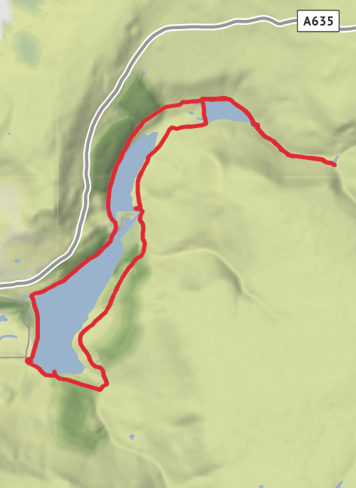 Hike on Dove Stone, Yeoman Hey and Greenfield Reservoir Loop mobile static map