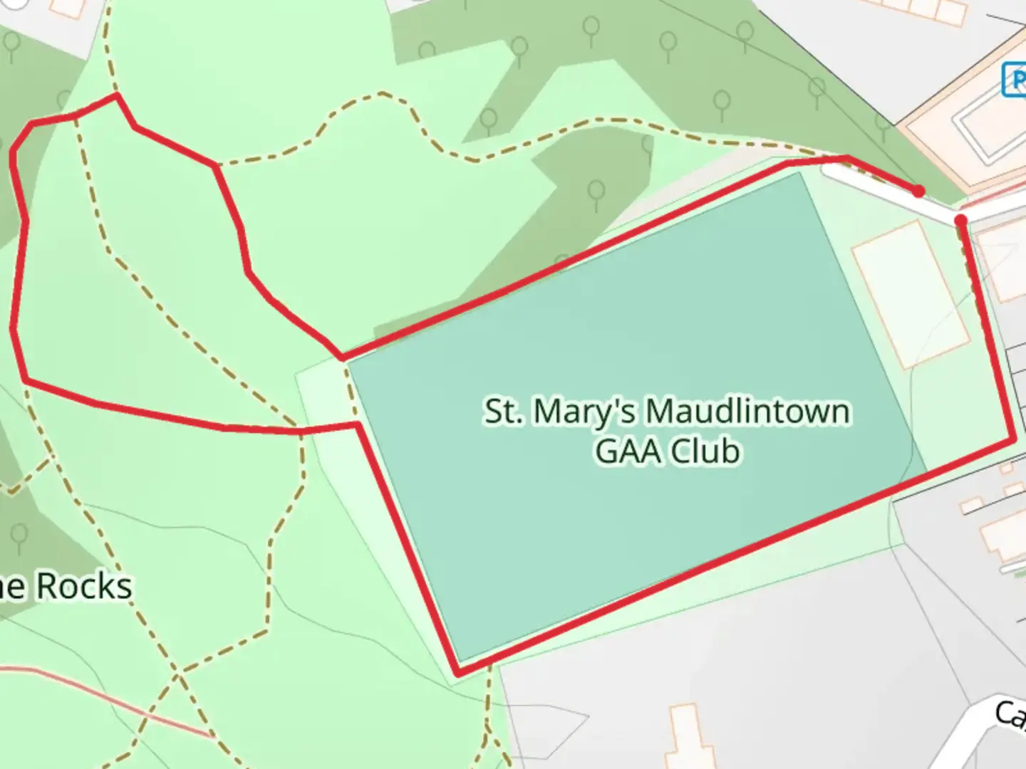 An image depicting the trail The Rocks Family Trail and its surrounding area.