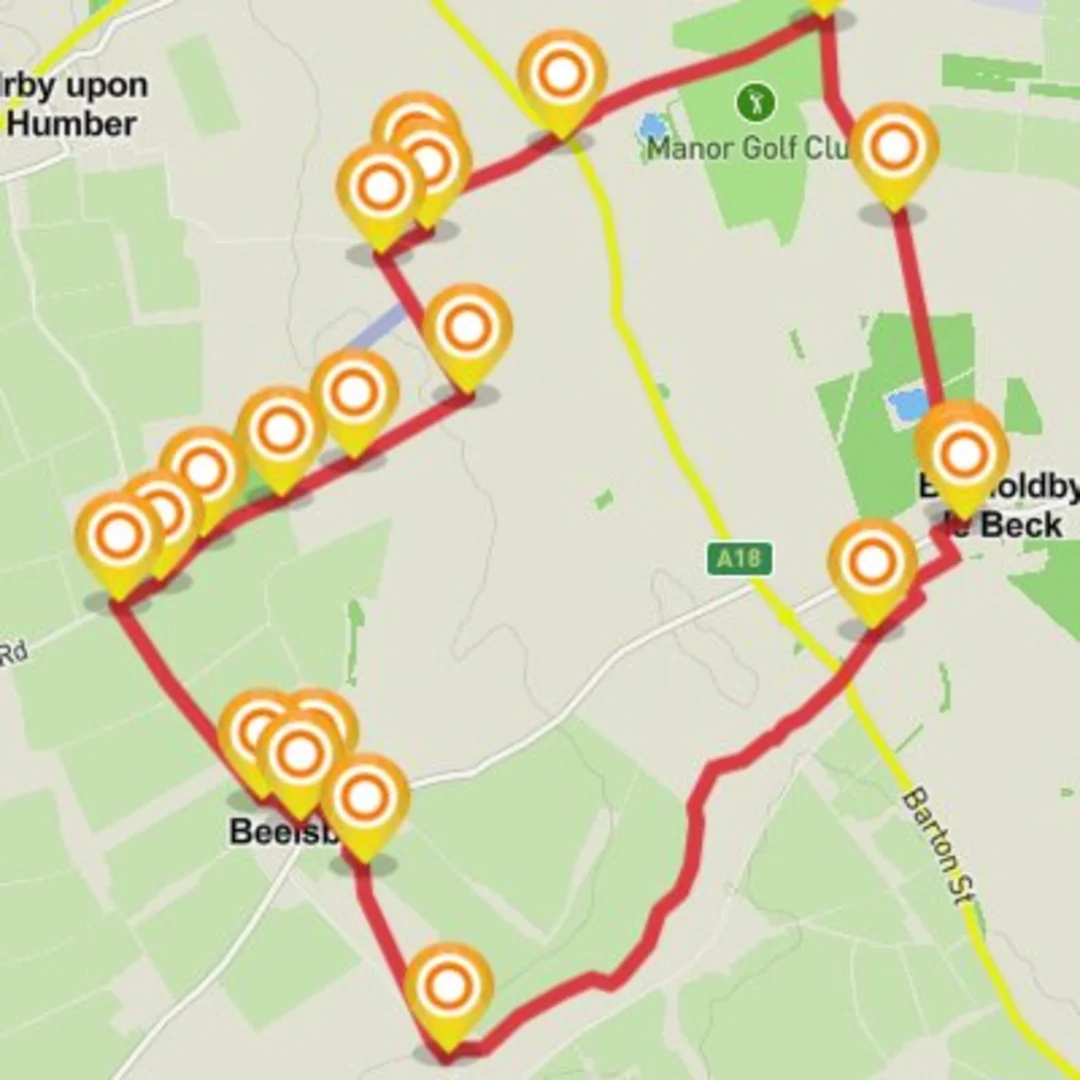 An image depicting the trail Barnoldy, Hatcliffe, Beelsby Loop and its surrounding area.