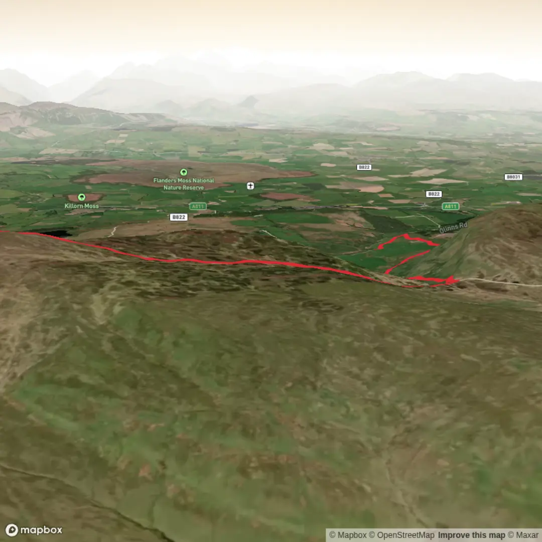 An image depicting the trail Stronend and its surrounding area.