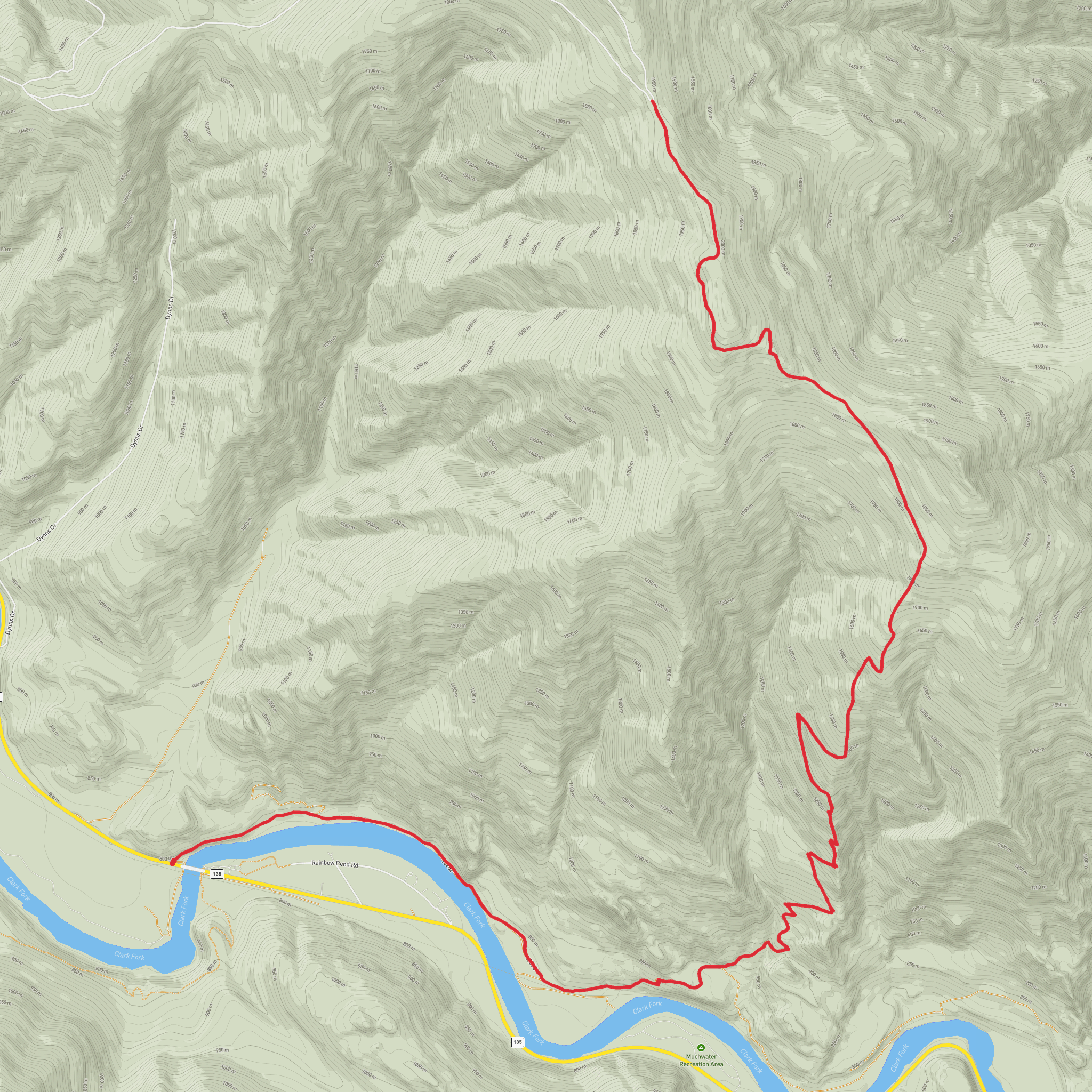 Fourteen Mile Creek Trail mobile static map