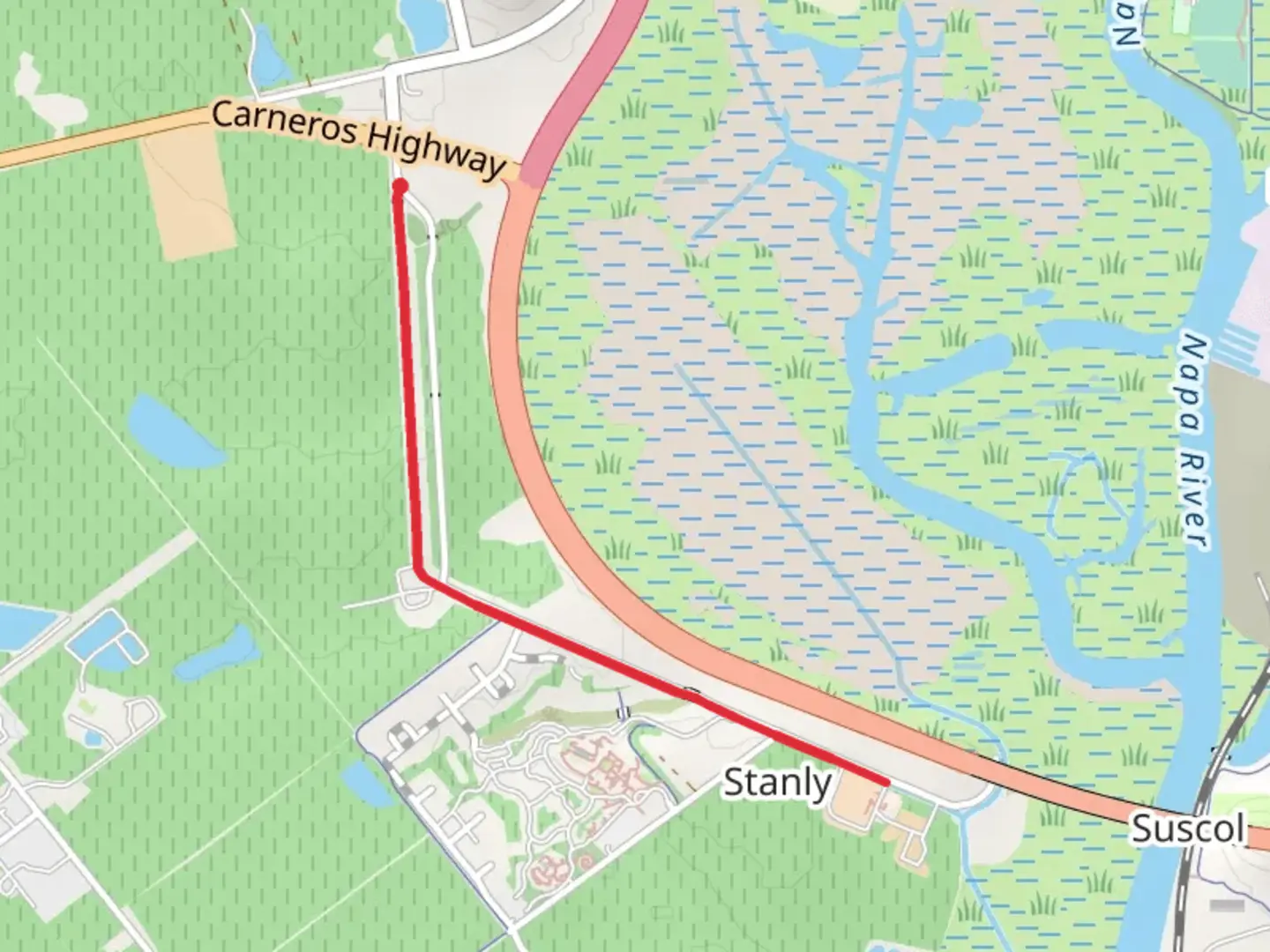 An image depicting the trail San Francisco Bay Trail - Stanly Lane and its surrounding area.