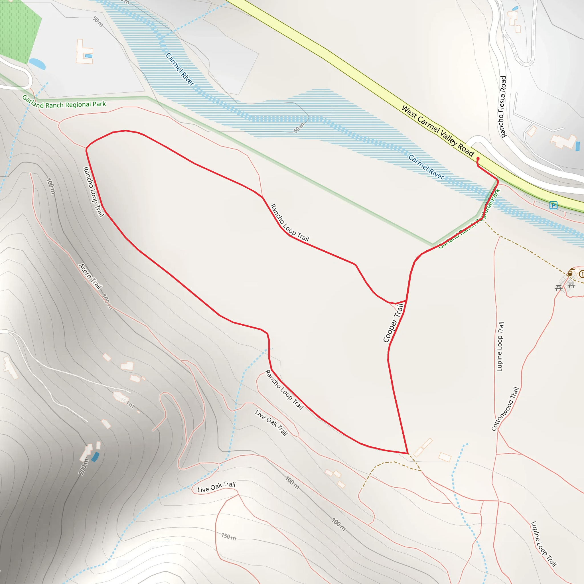 Cooper - Rancho Loop Trail mobile static map