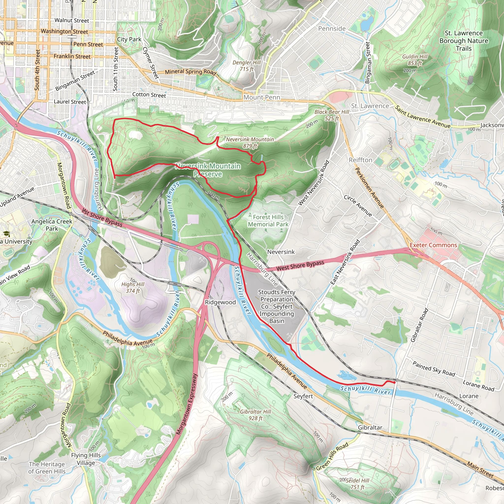 Neversink Mountain Loop via Exeter Scenic River Trail | Berks County