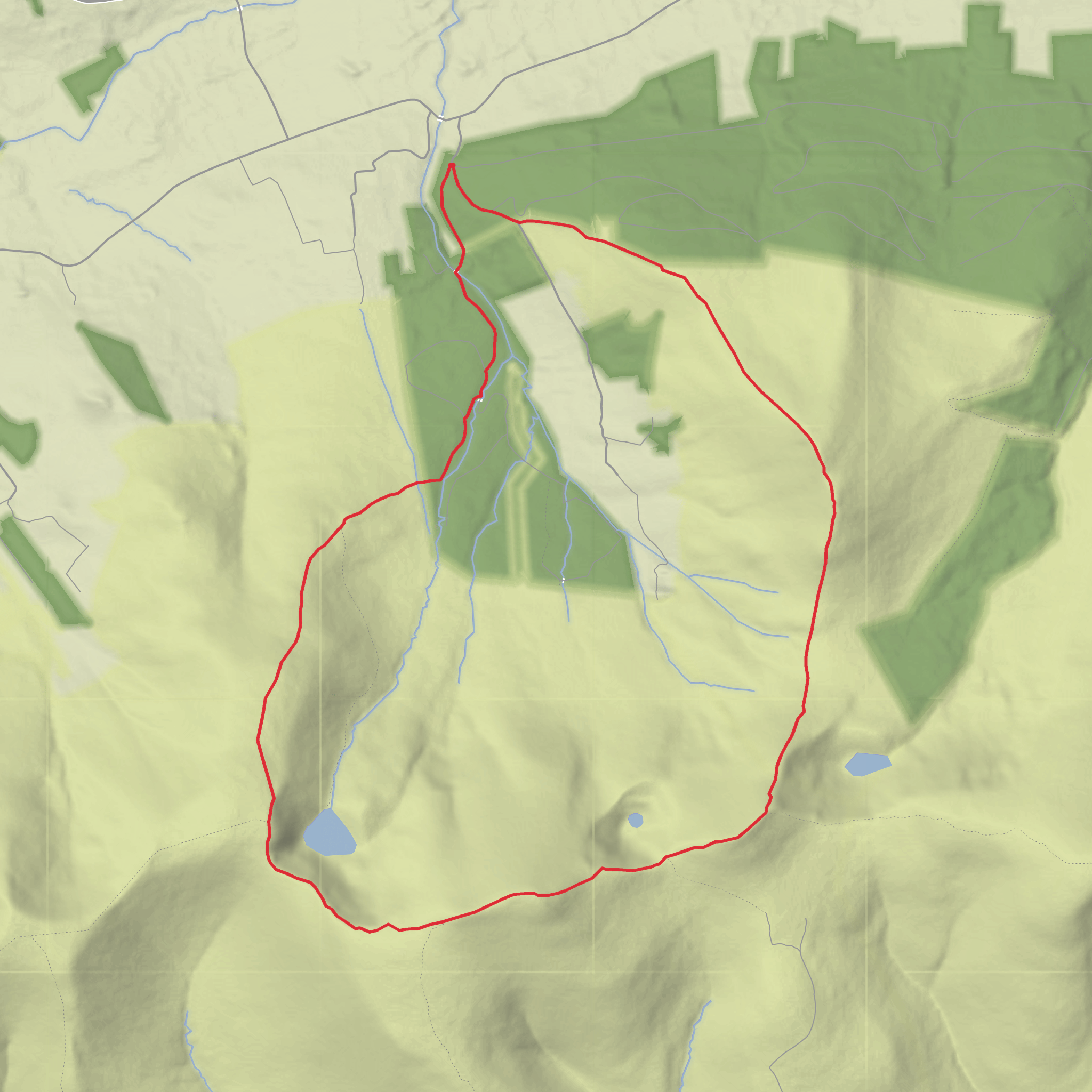 Galtymore to Cush Mountain Loop mobile static map