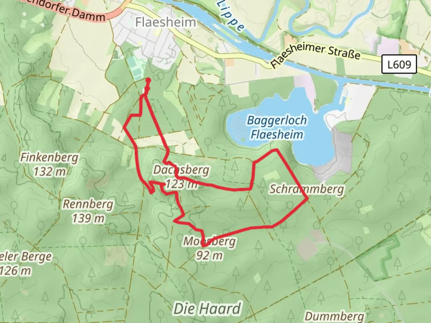 An image depicting the trail Kohlenmeiler, Moosberg, Schrammberg and Dachsberg Loop and its surrounding area.