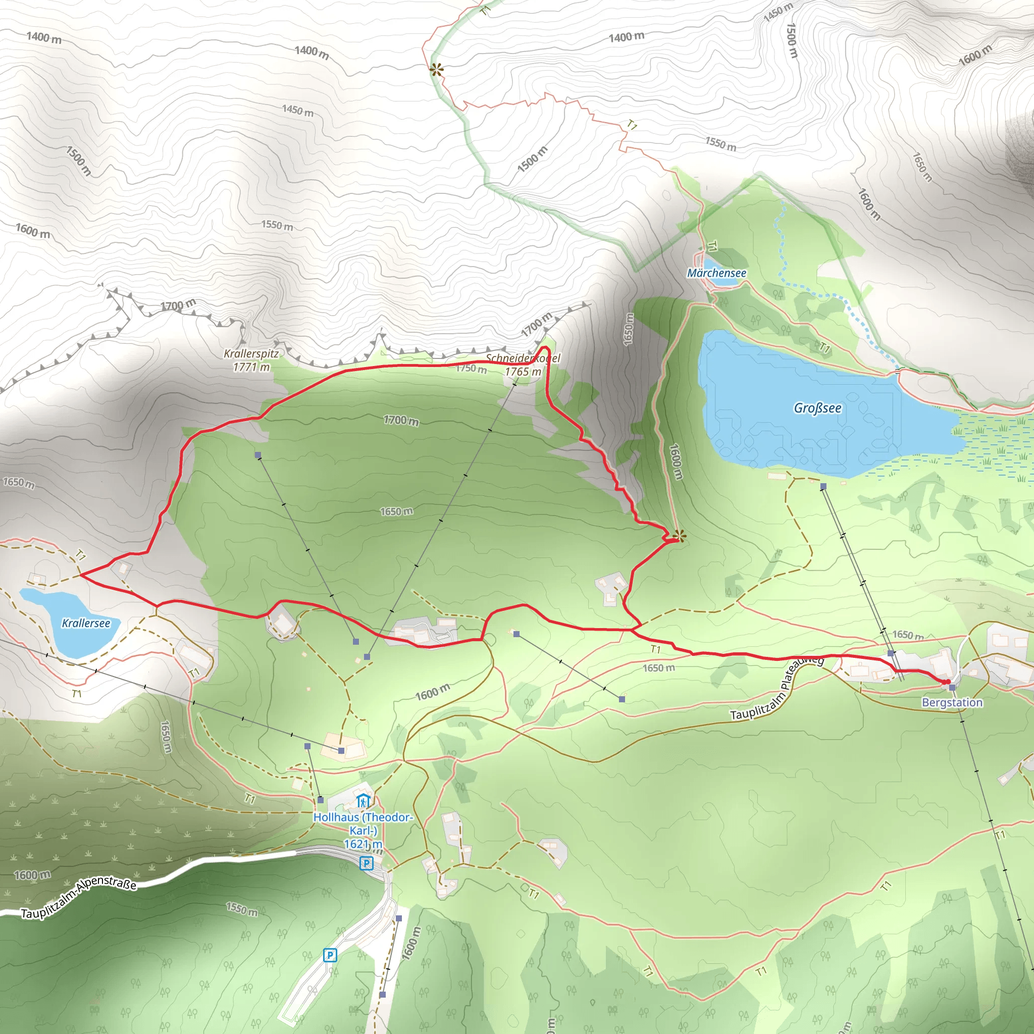 Schneiderkogel Hike mobile static map
