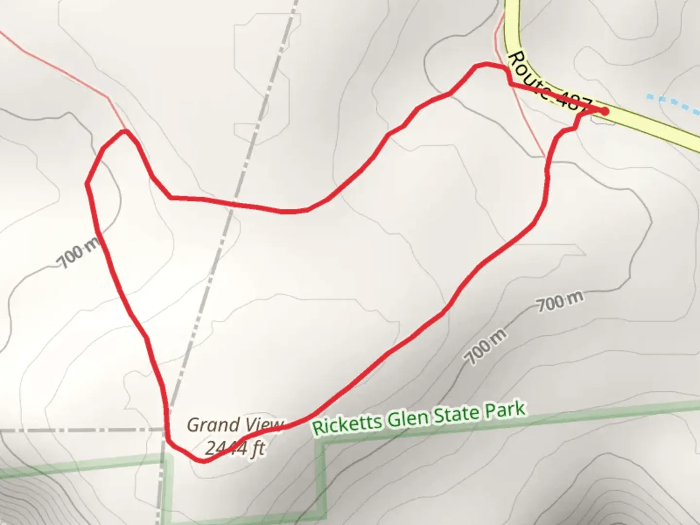 An image depicting the trail Grand View Loop Trail and its surrounding area.