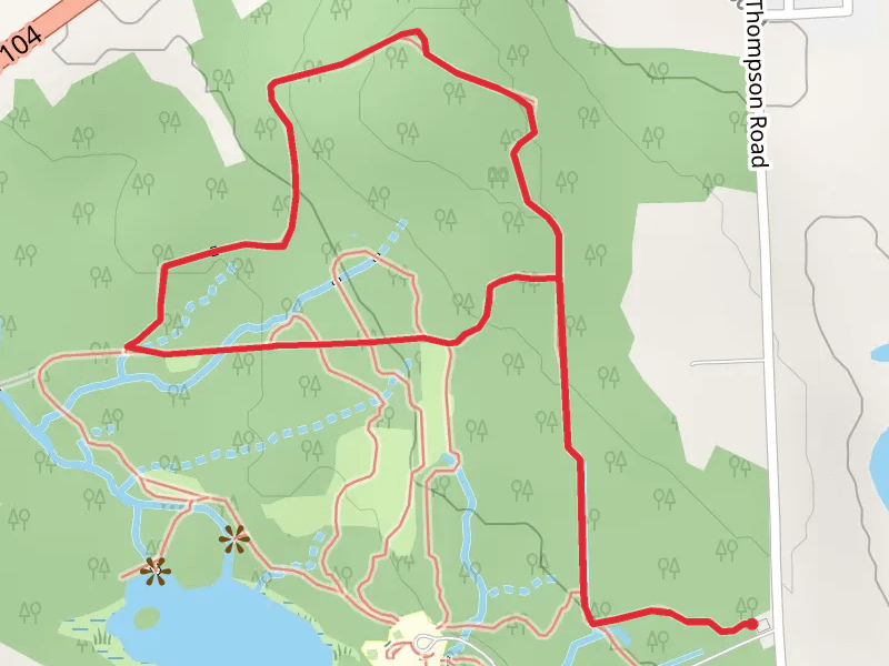 Blue and Orange Loop Trail from Thompson Road